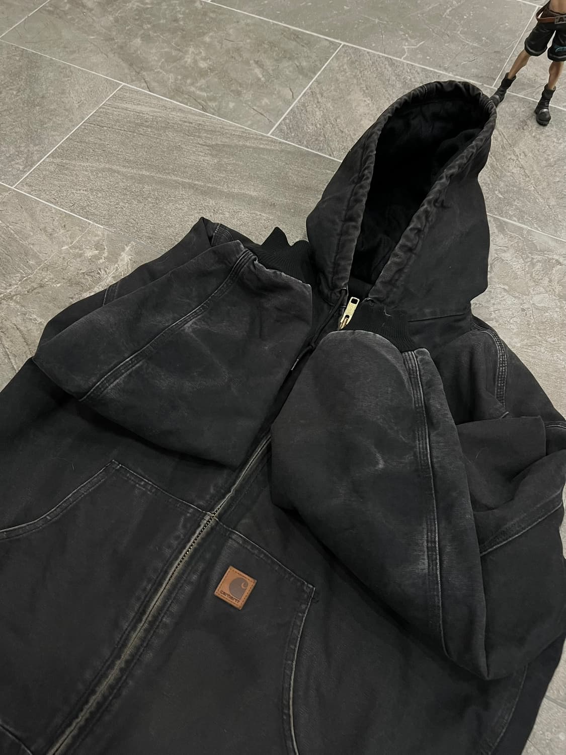 (L-TALL) 칼하트 후드 덕 액티브 자켓 J130 BLK 블랙 상품이미지9