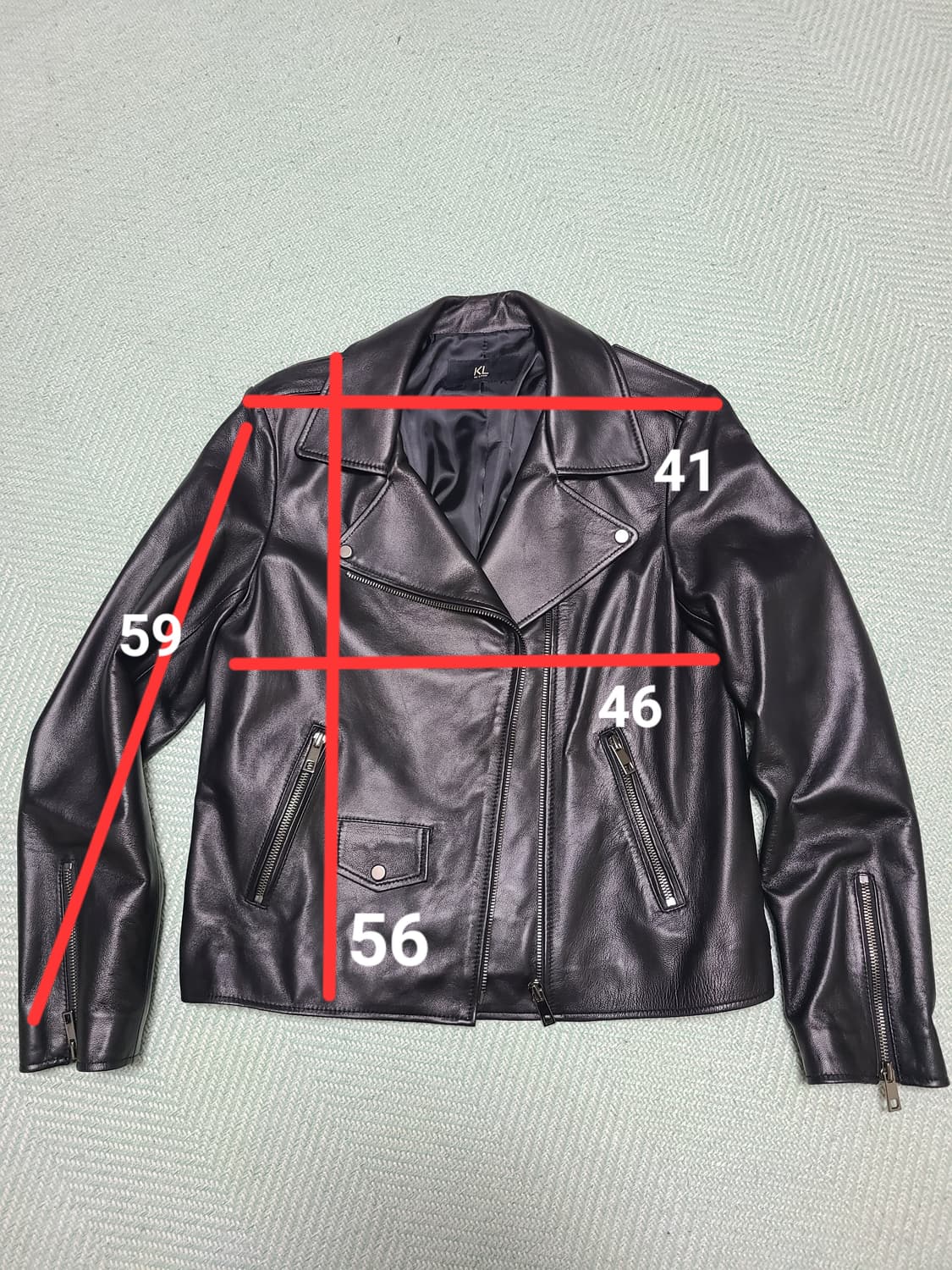 KL by lynn 가죽 라이더자켓 판매 상품이미지3