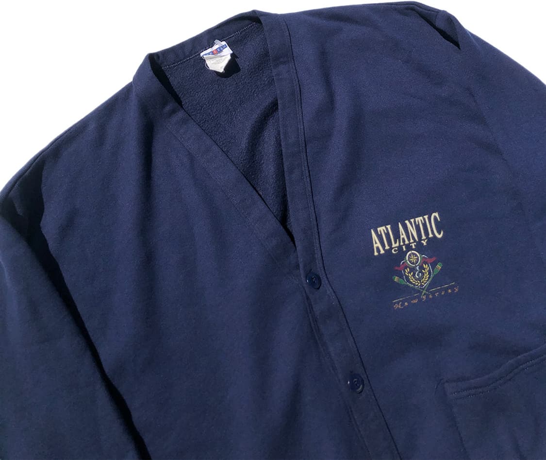 빈티지 구제 네이비 브이넥 가디건 상품이미지4