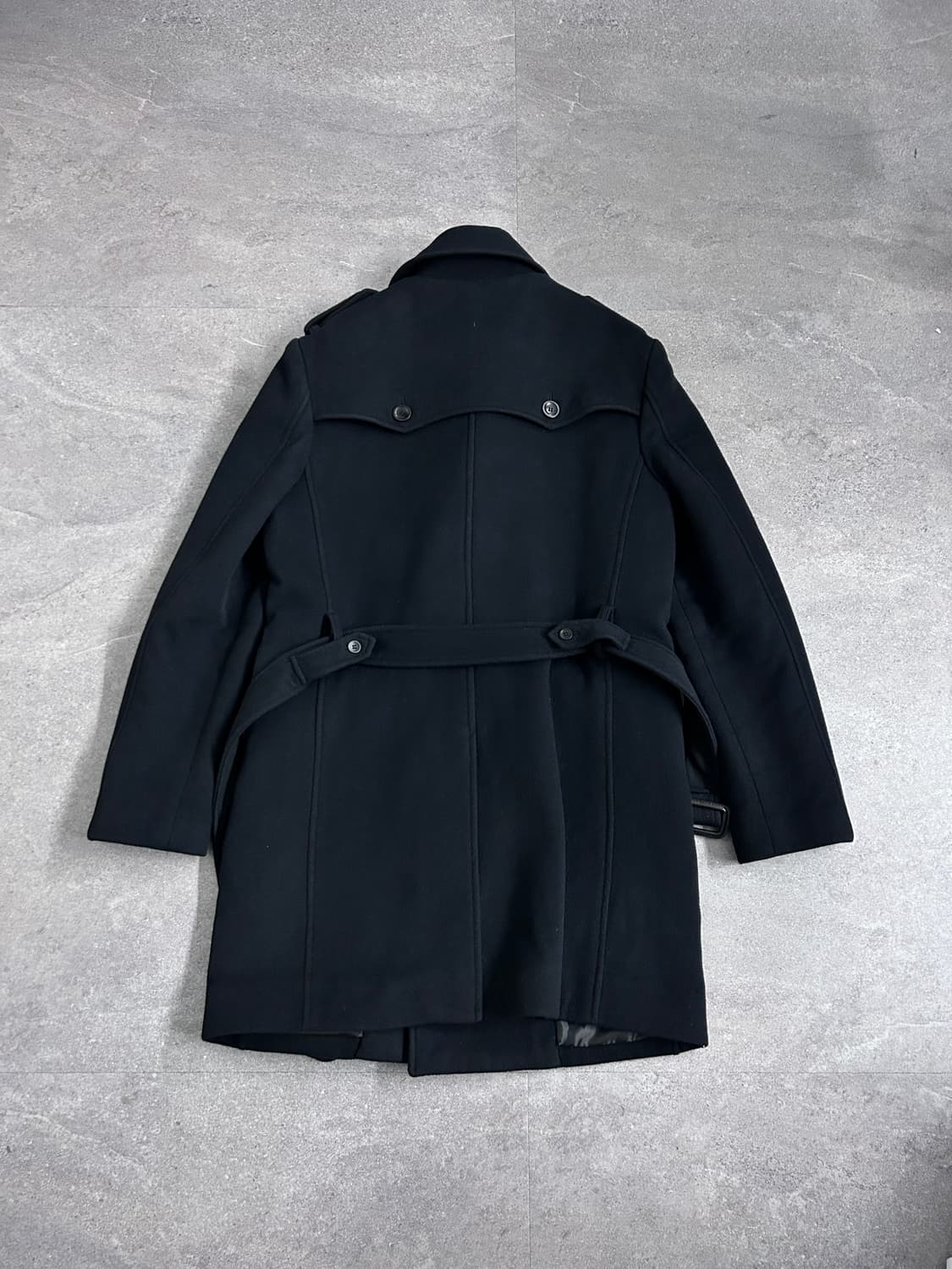 하이넥 판넬 더블 코트 상품이미지7