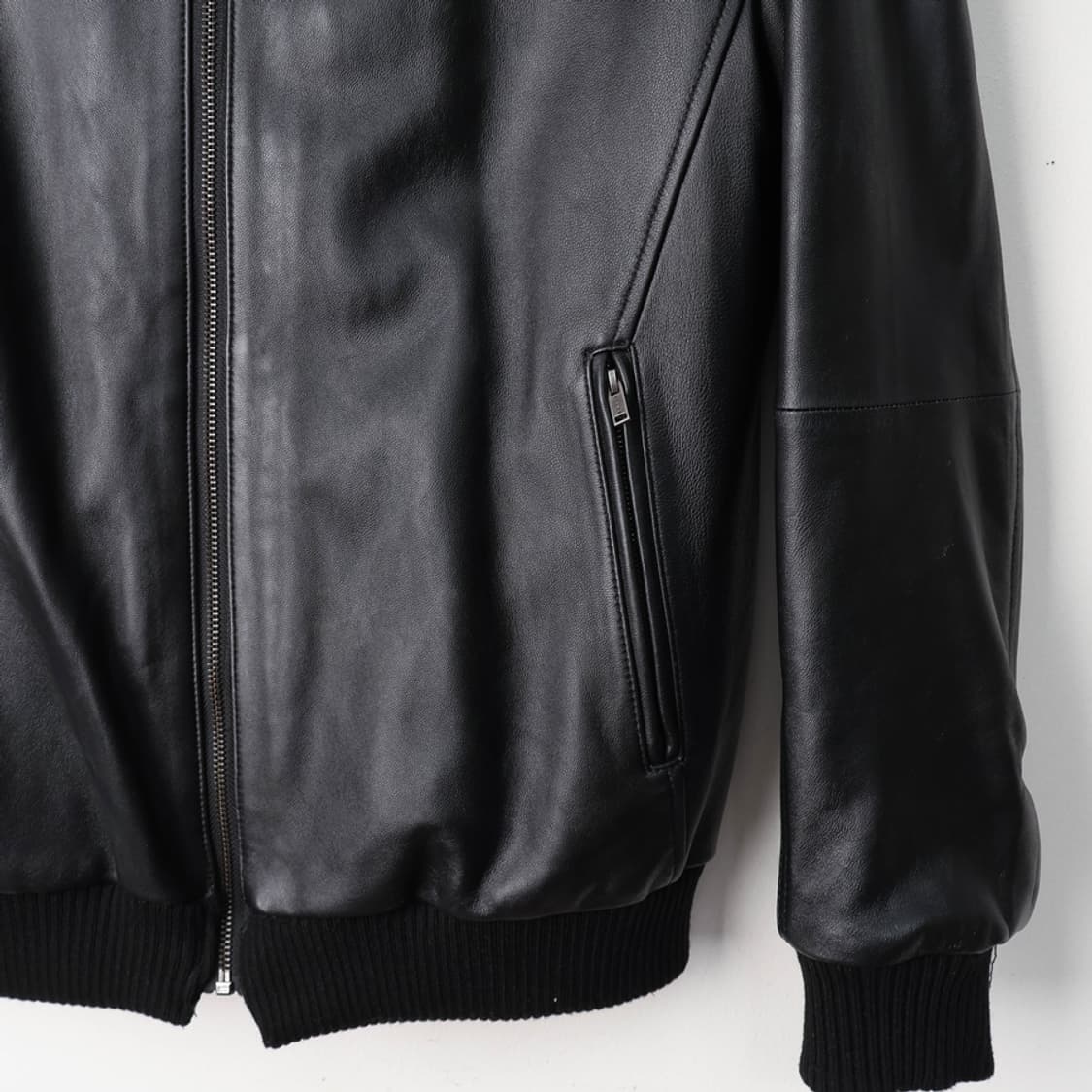 100/POLICE 양가죽 집업 블루종 상품이미지6