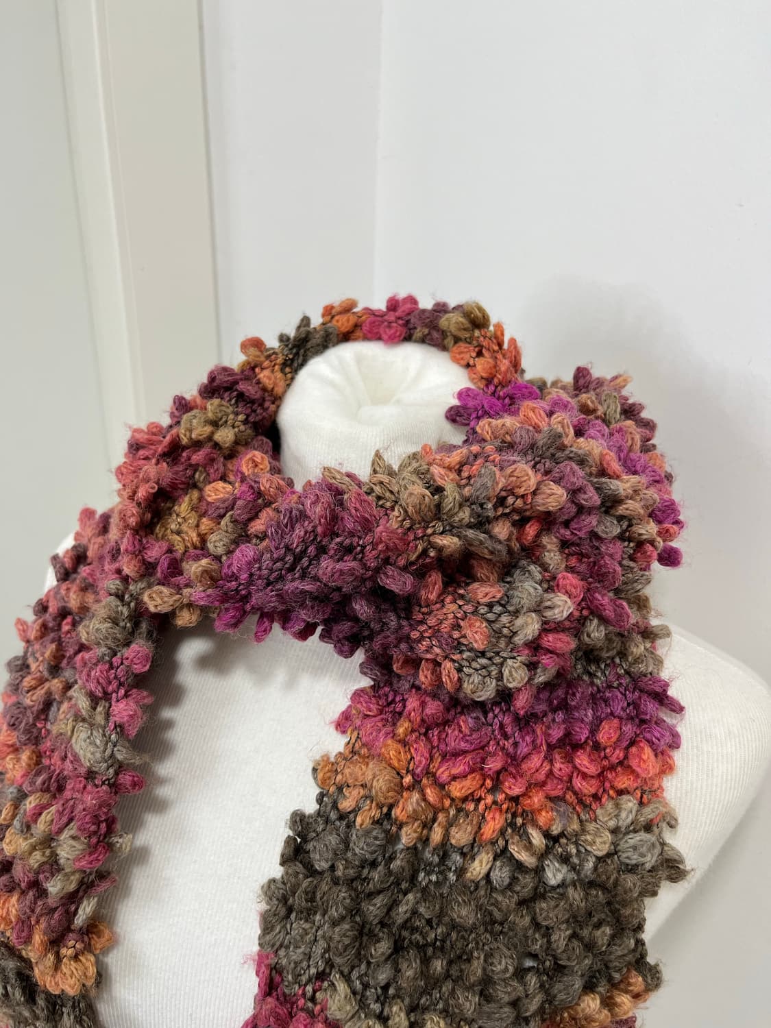 일본 빈티지 모리걸 뜨개 폼폼 머플러 상품이미지3