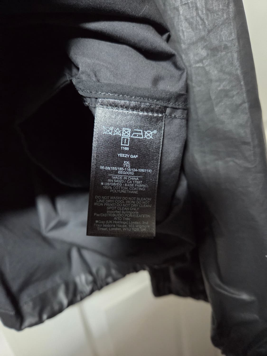 이지갭 엔지니어드 바이 발렌시아가 코티드 코튼 아노락 블랙 XXL 사이즈 상품이미지4