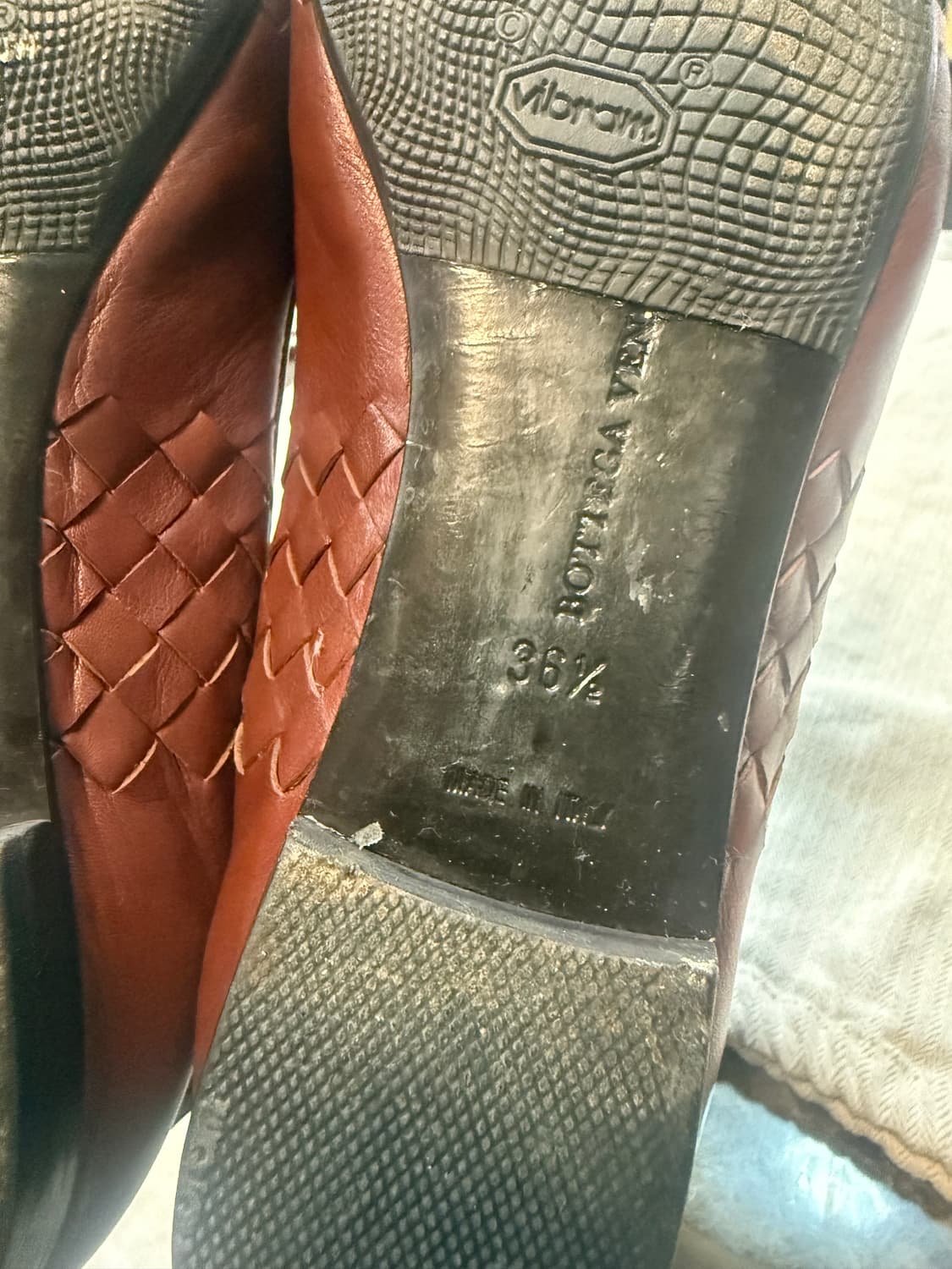 36 1/2 정품 보테카베네타 인트레치아토 플렛슈즈 팝니다 상품이미지6