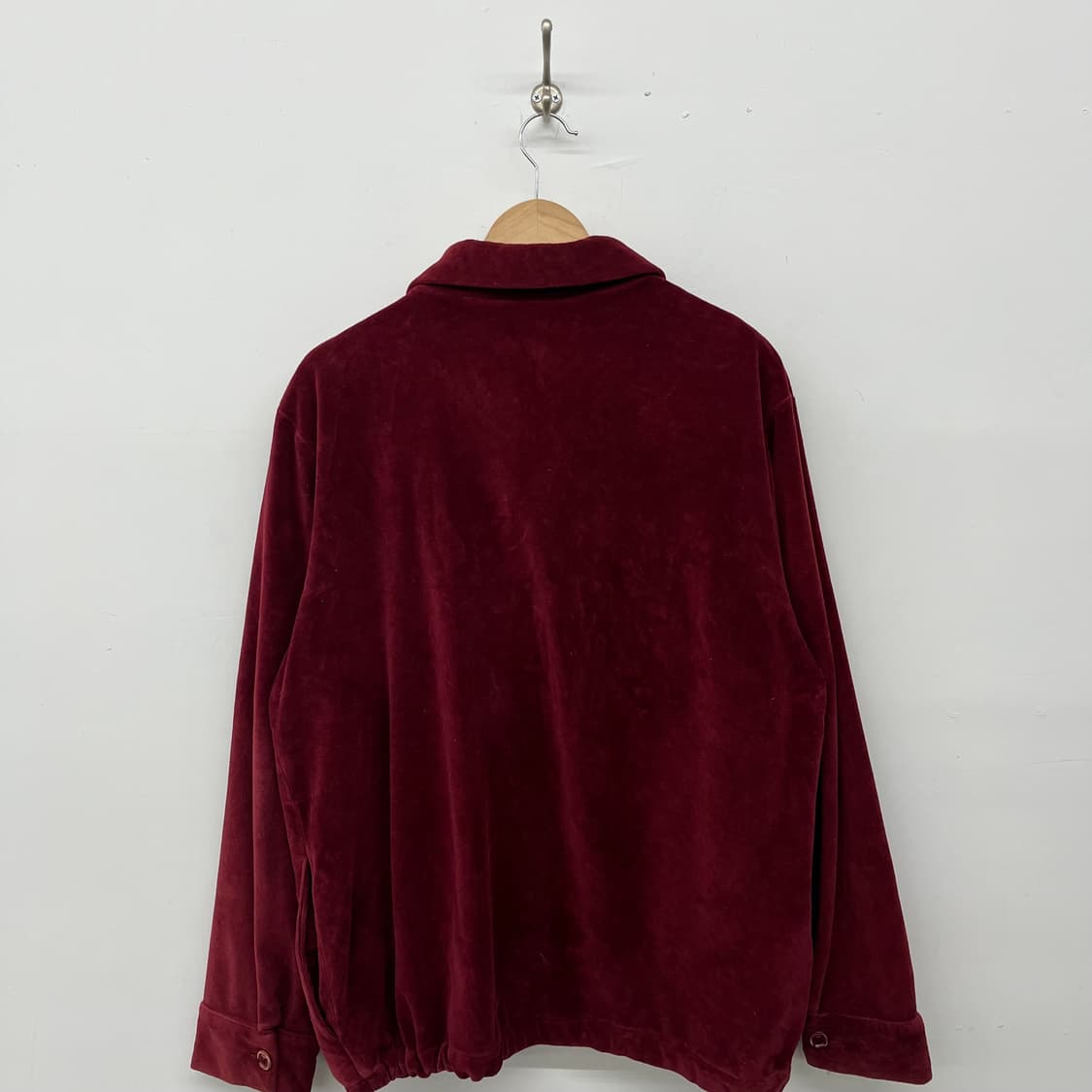 크리스챤 디올 벨벳 집업 자켓 버건디 남L 상품이미지4