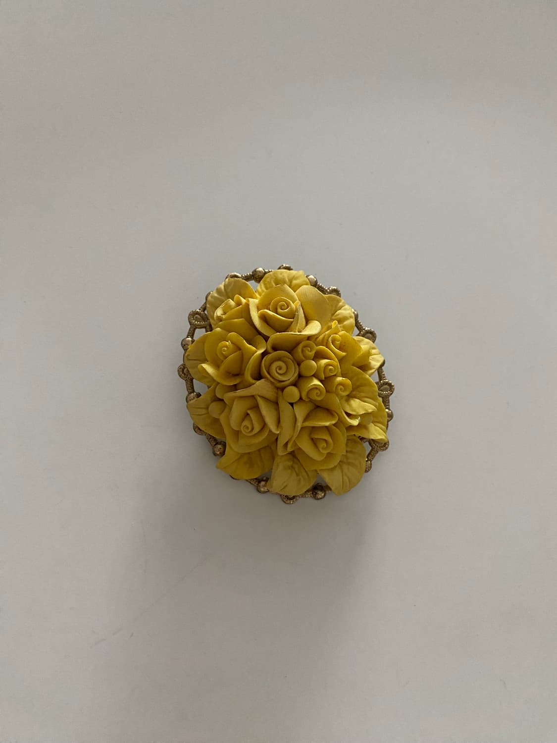 빈티지 노란장미 브로치 상품이미지2