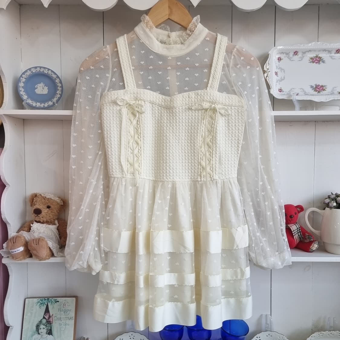 리즈리사  하트망사 튜닉원피스 상품이미지1