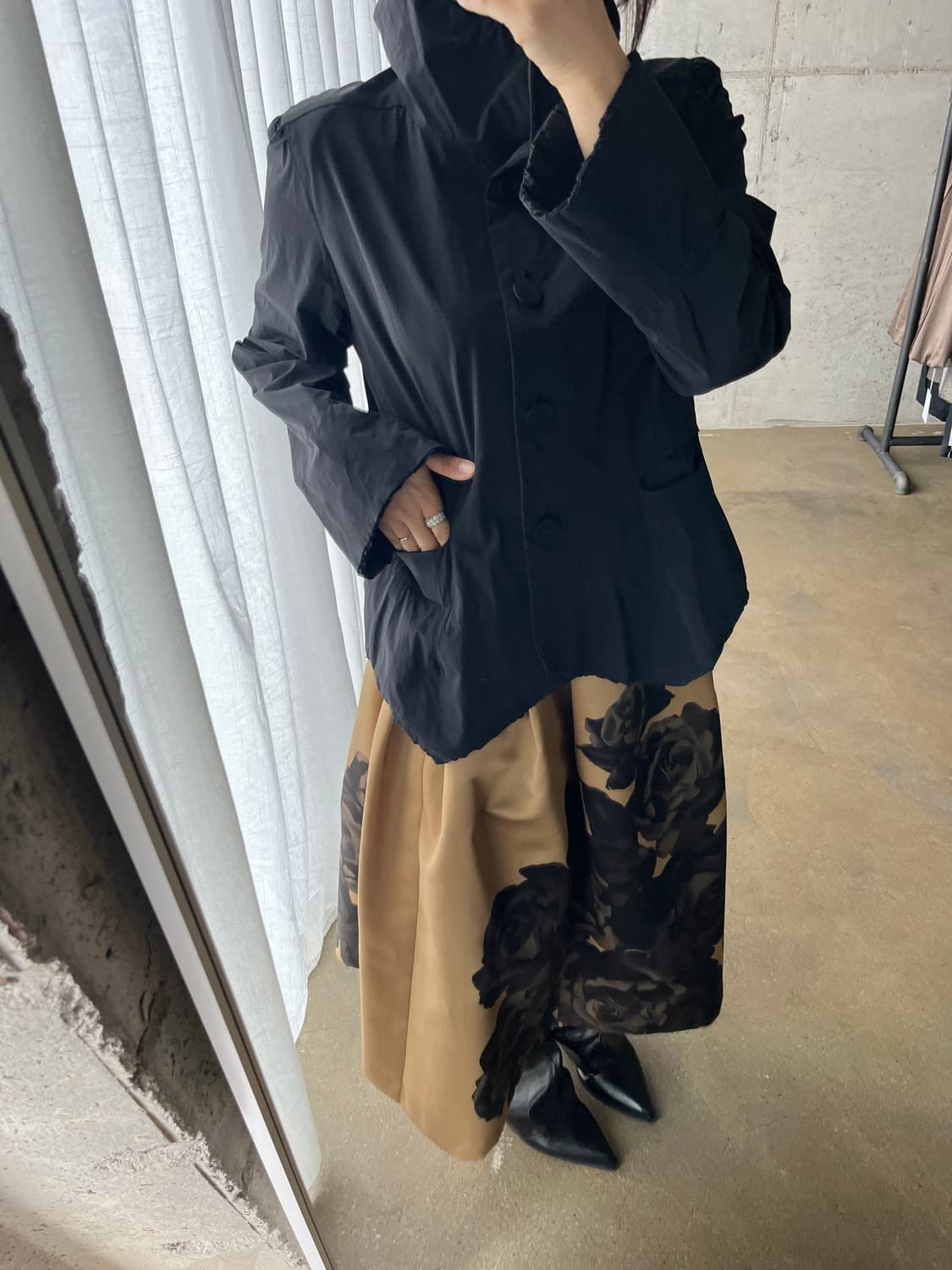 Joy Alpine 벌룬 카라 자켓 블랙 상품이미지6