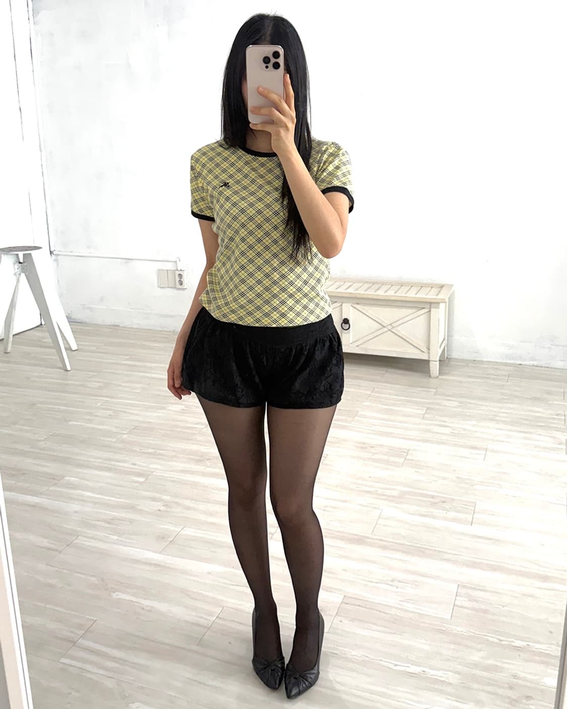Burberry Lemon Check Ringer Half Top  상품이미지4