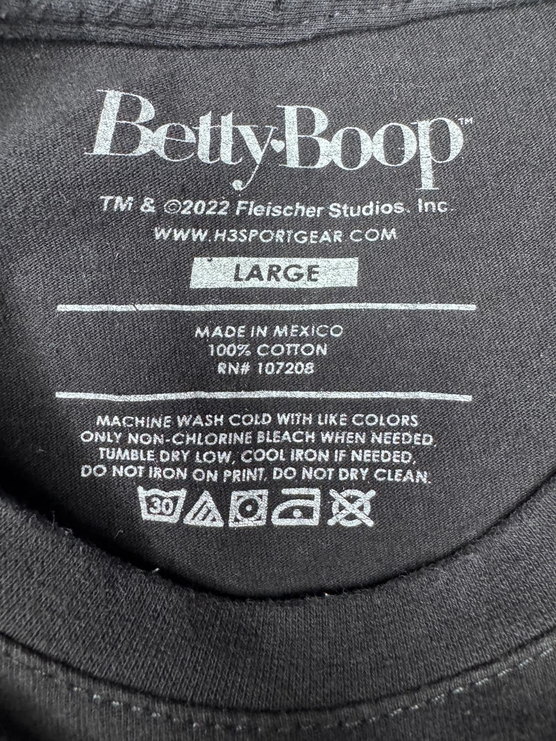 빈티지 베티붑 BETTYBOOP 플레임바이크 티셔츠 L 상품이미지3
