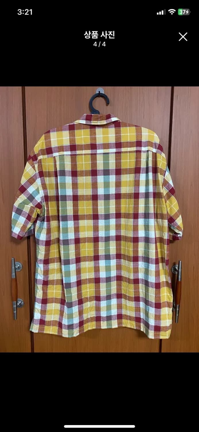 [UNIQLO] 유니클로 반팔 체크 코튼 셔츠 XL사이즈 상품이미지4