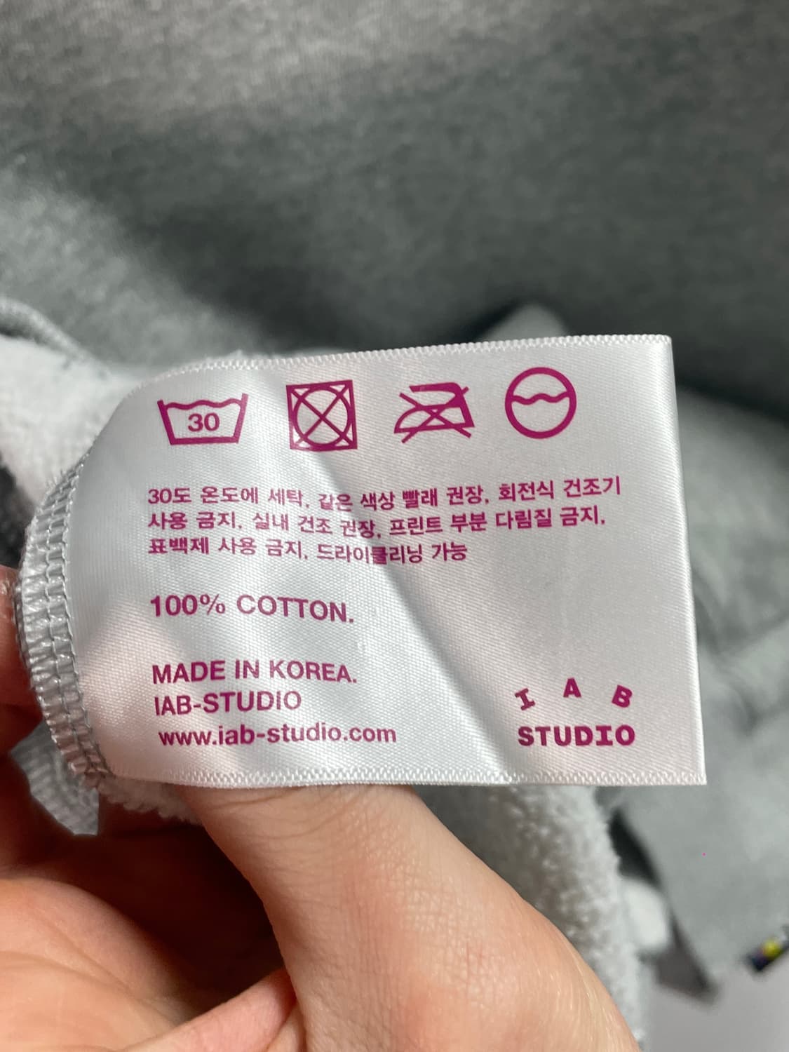 아이앱 스튜디오 빅로고 후드티 (on.380) 상품이미지6