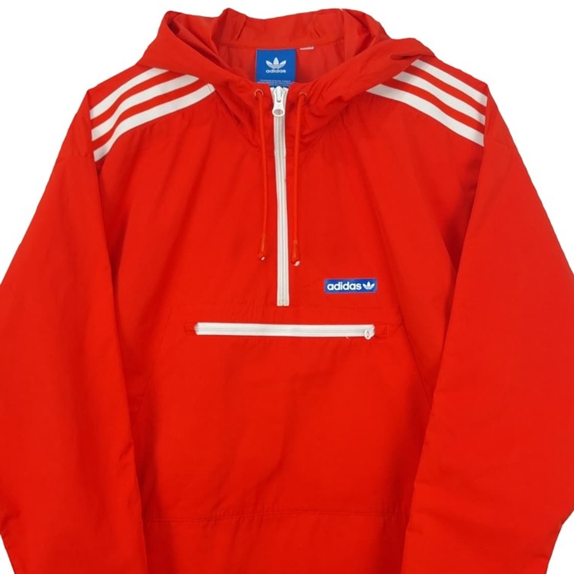 [아디다스] 불꽃 로고 삼선 후드 아노락 바람막이 자켓 레드 M18752 상품이미지4