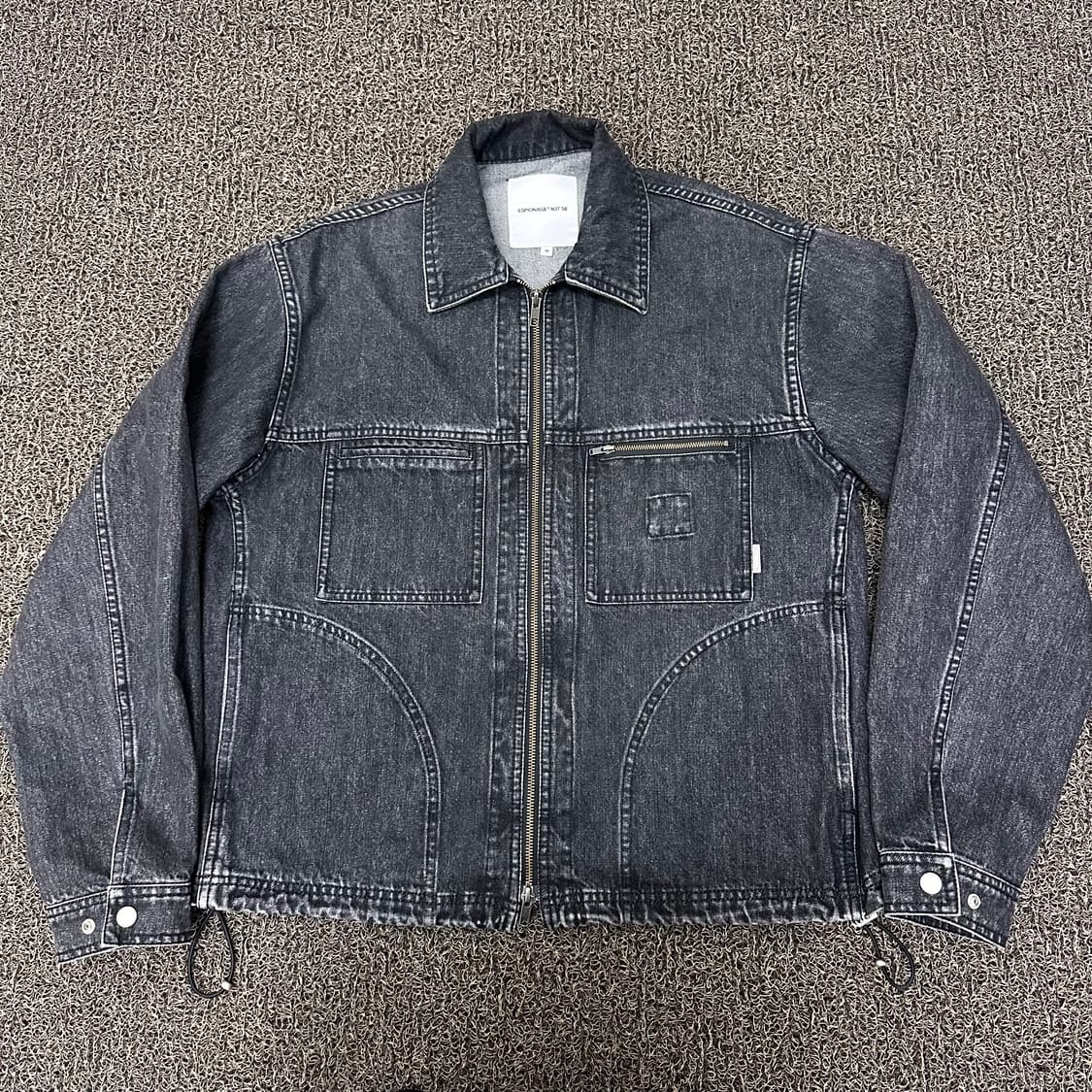 에스피오나지 데님 흑청 트러커 자켓 블랙 M 상품이미지5