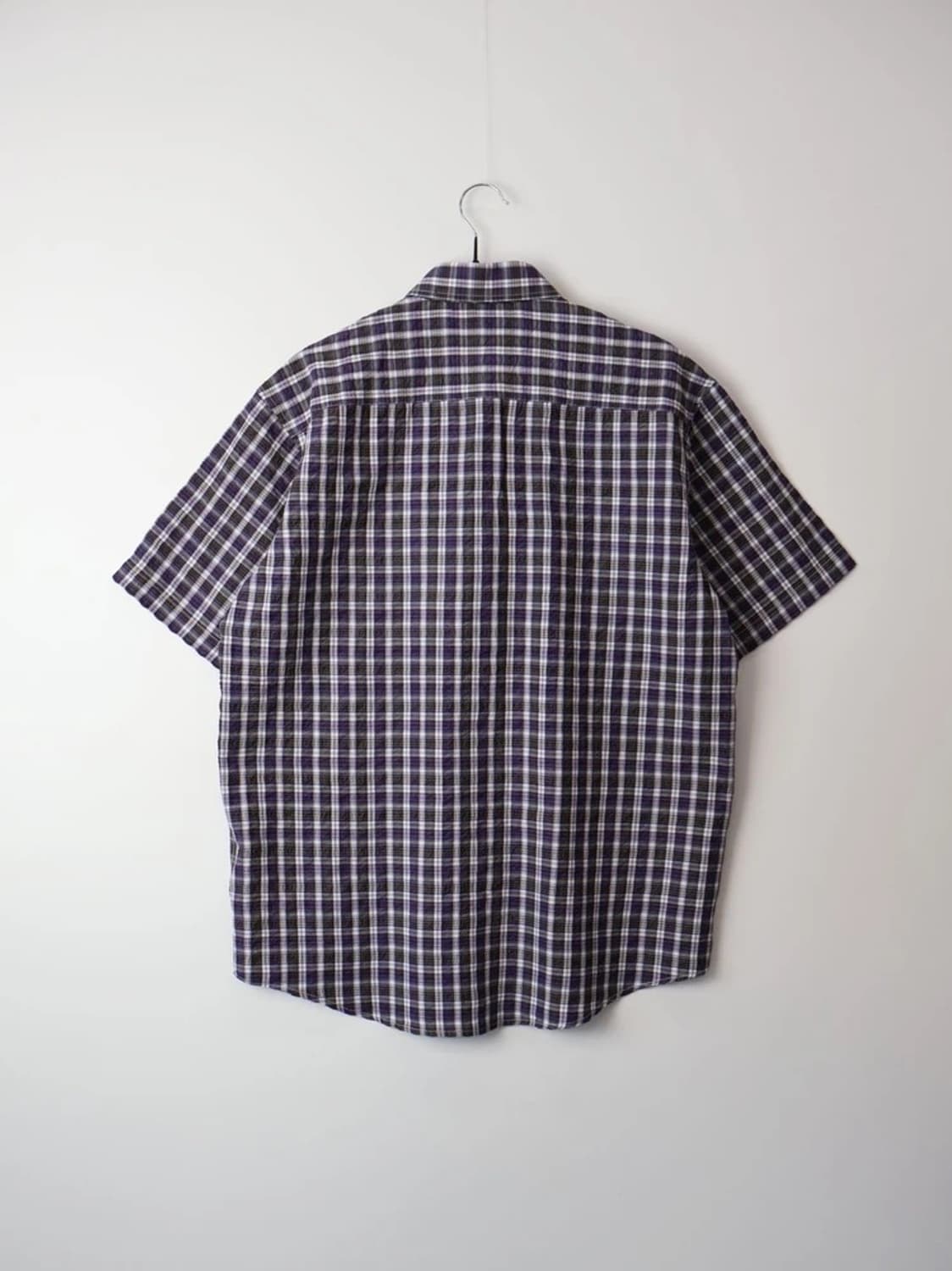 Rarity Check Short Sleeve Shirt Purple 상품이미지4
