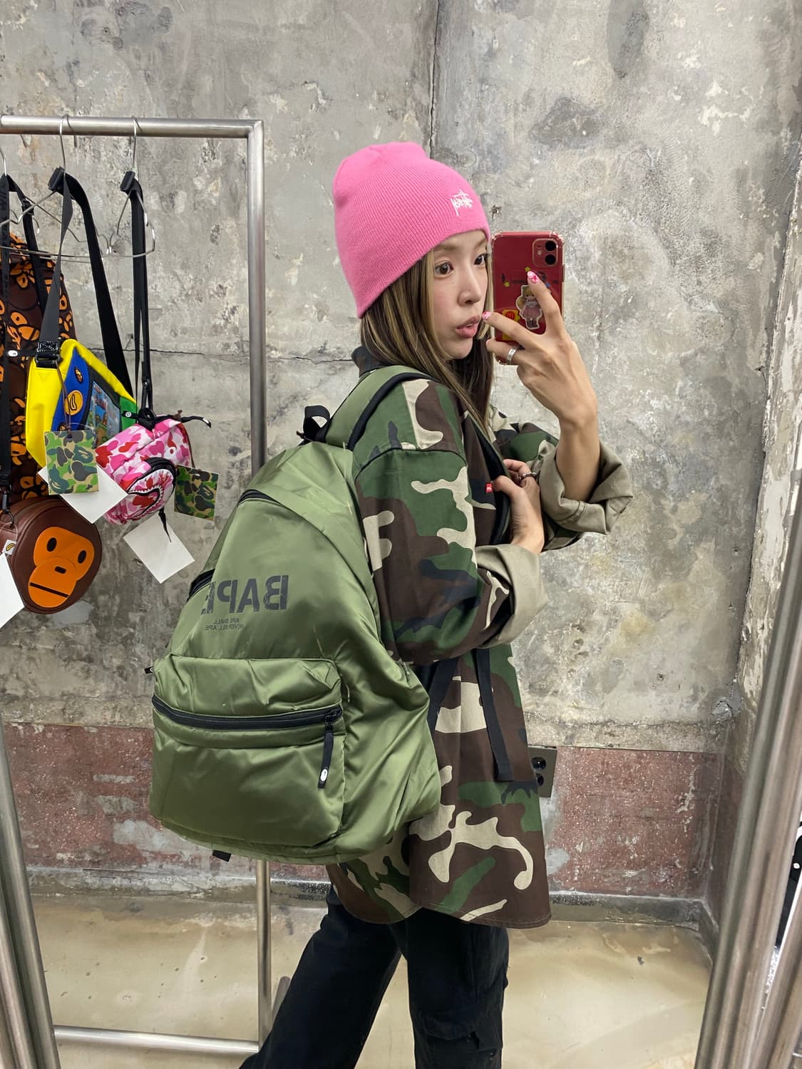 베이프 카키론백팩 상품이미지6