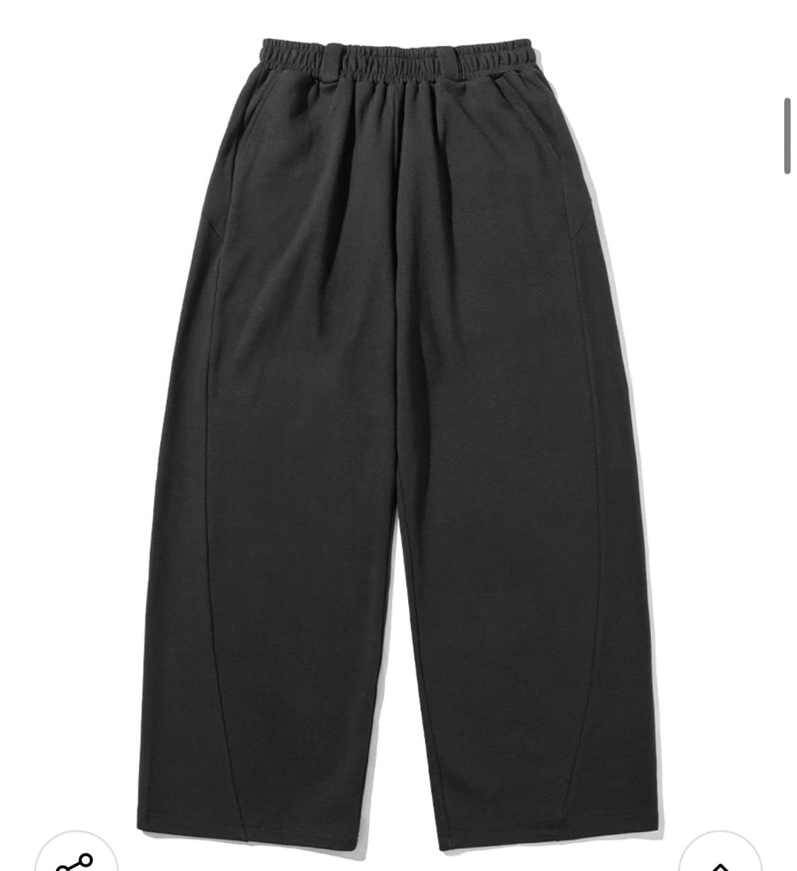 스컬리웩 메가 벌룬핏 커브드 배기 트레이닝 팬츠 블랙 상품이미지3