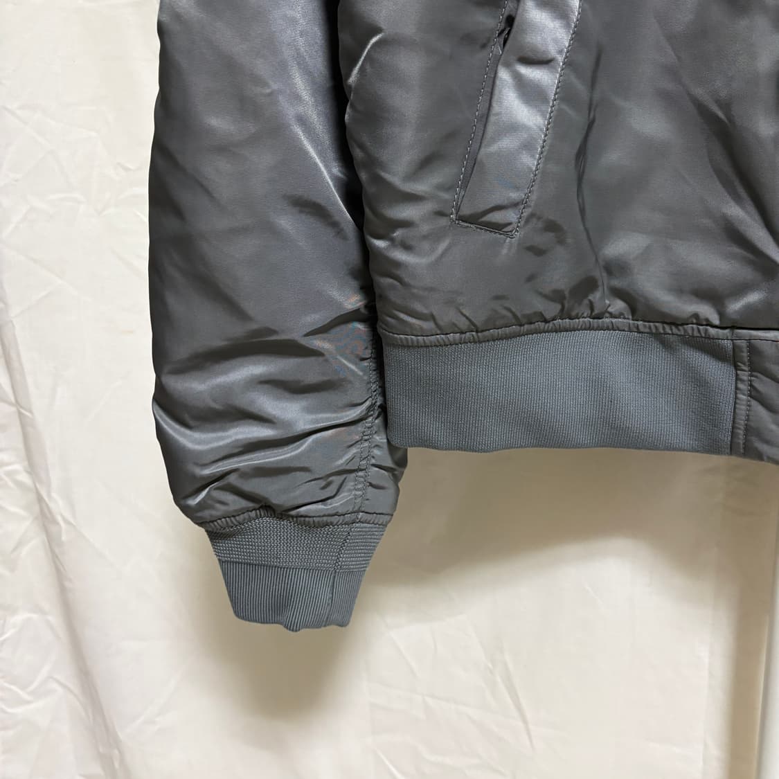 무탠다드 오버사이즈 MA1 보머 자켓 / 미디엄그레이, M 상품이미지5