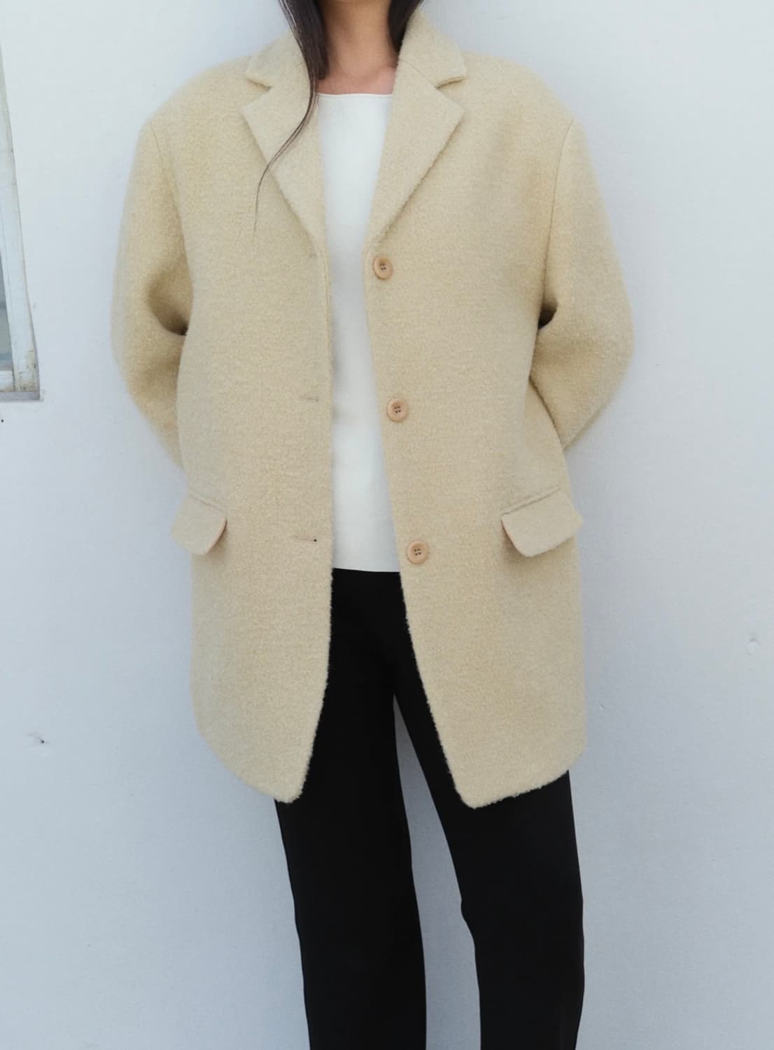 레터 Teddy coat (beige) - S 상품이미지2