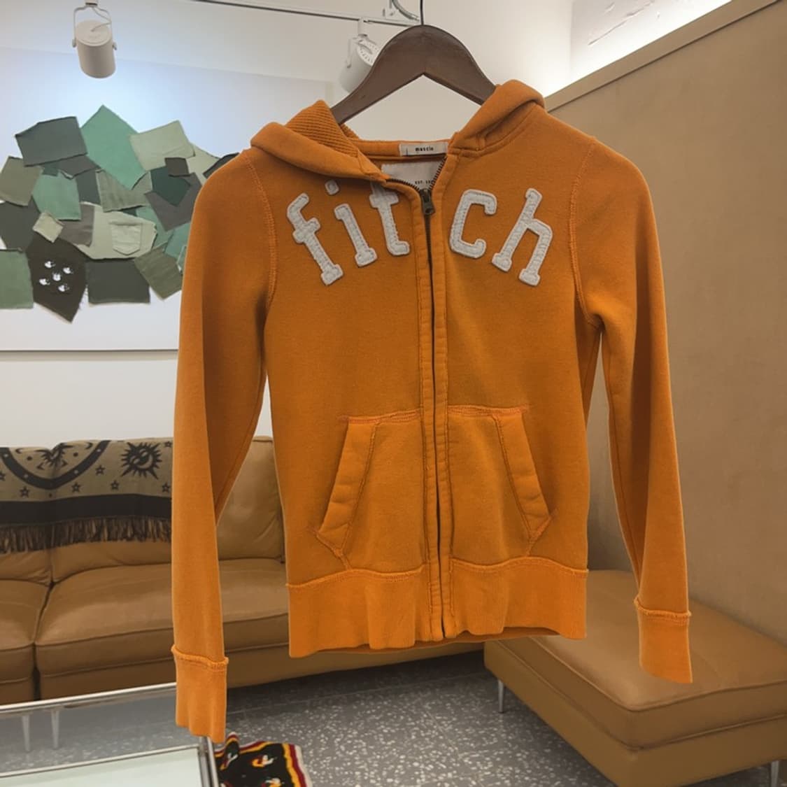 아베크롬비&피치 00's 빈티지 Y2K 오렌지 집업 S C06555 상품이미지3