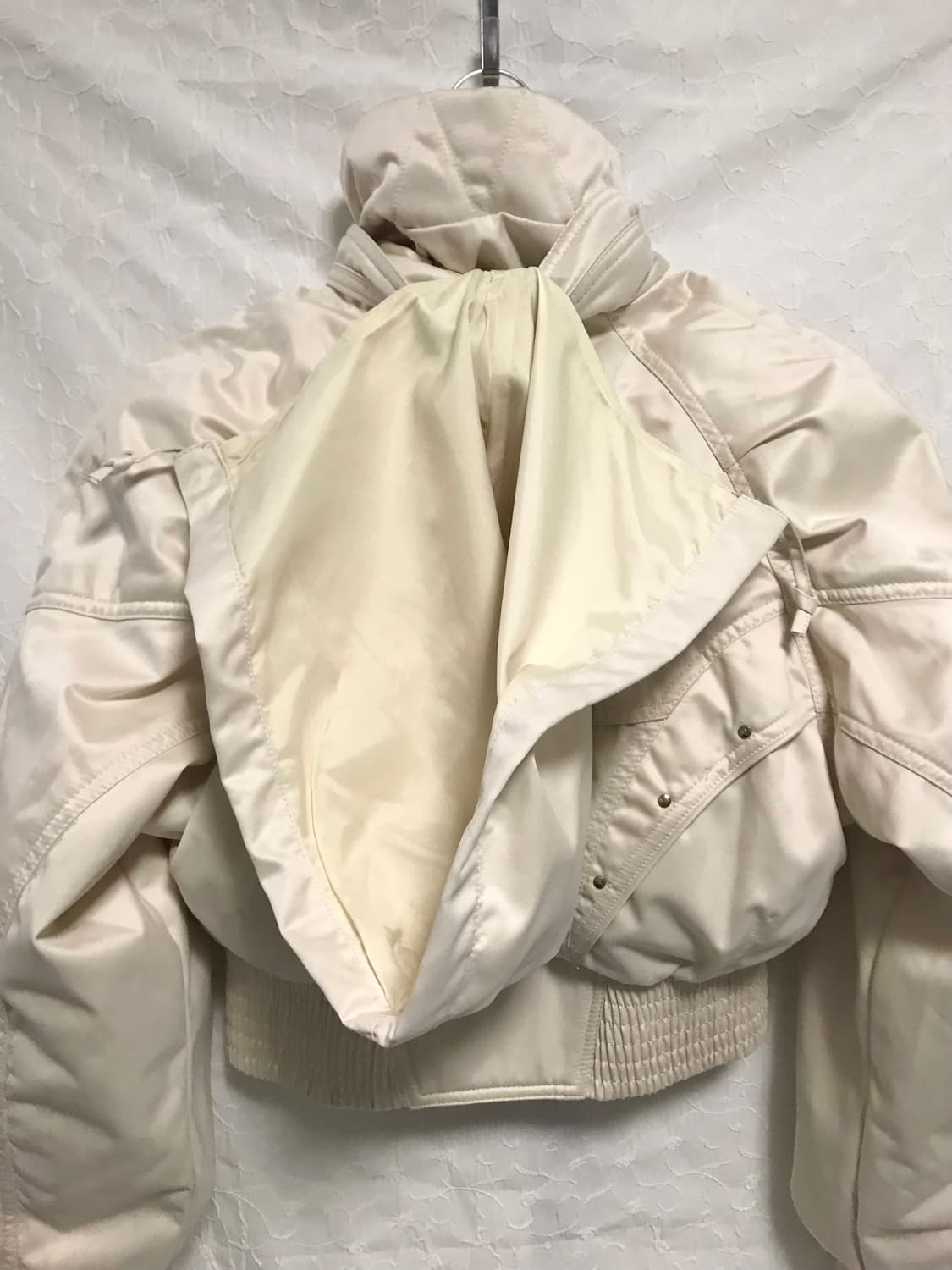 빈티지 00s y2k 글로시 핀턱 크롭 블루종 봄버 자켓 상품이미지9