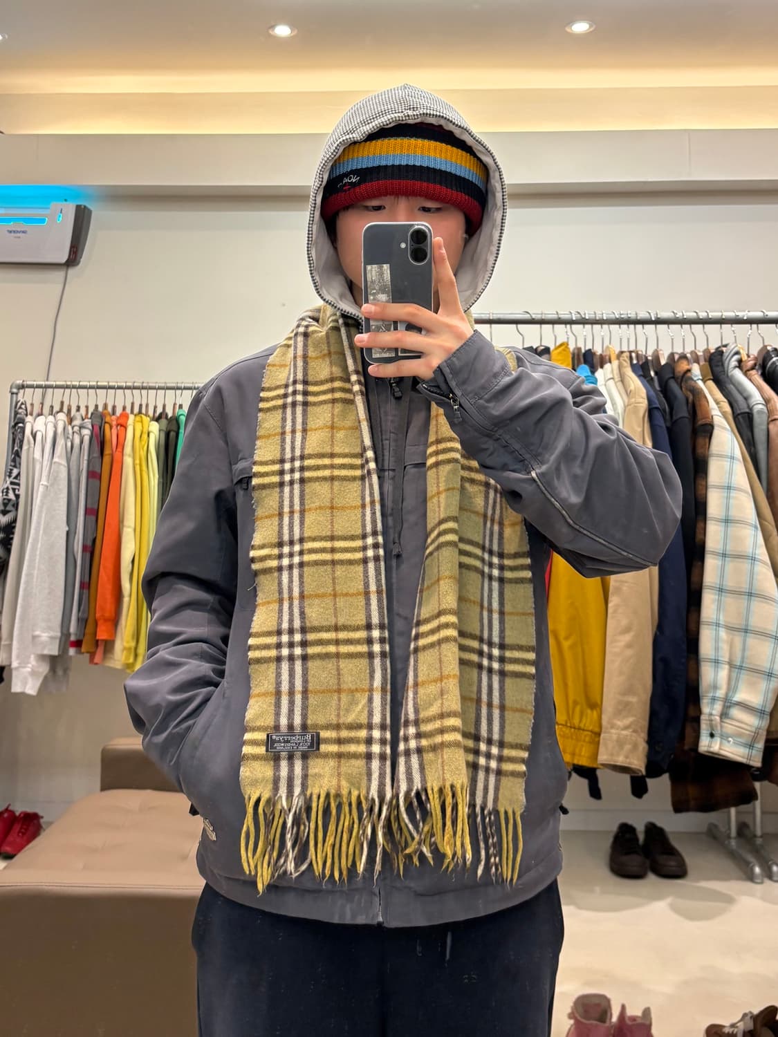 버버리 캐시미어 체크 머플러 상품이미지8