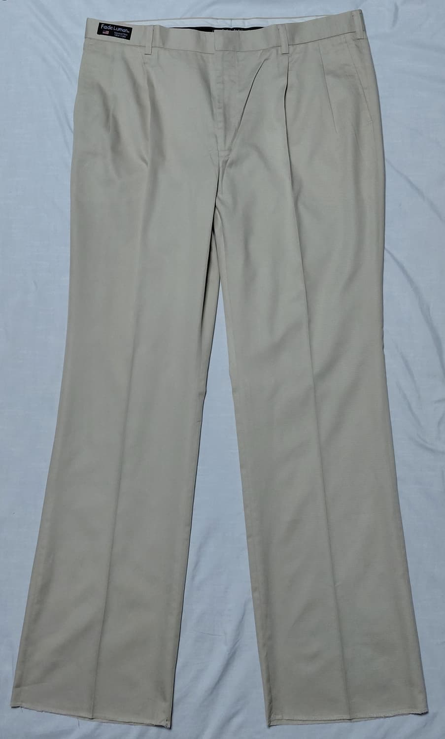 [빅사이즈/103] Fade Luman 투턱 와이드 치노 팬츠 베이지 상품이미지2