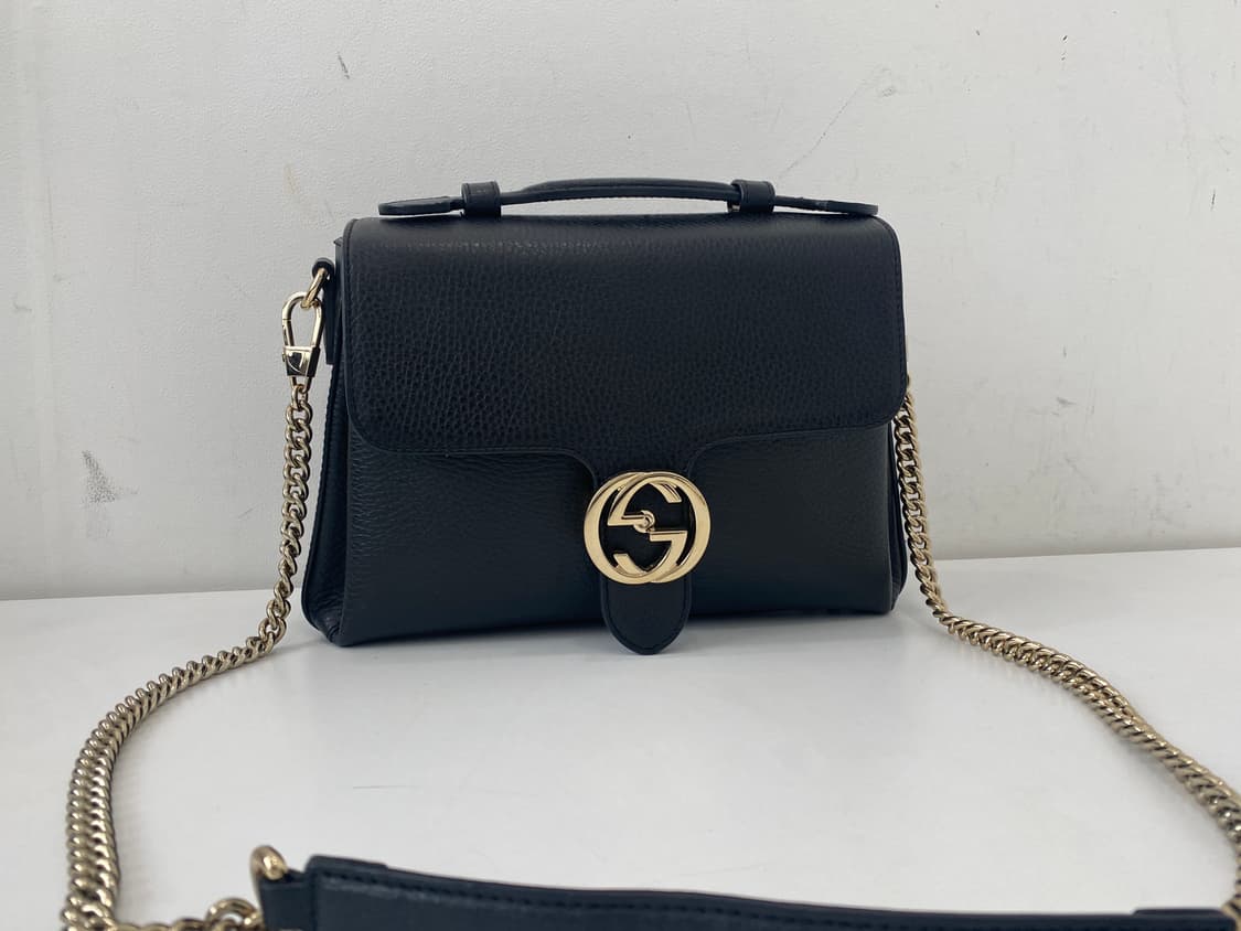 구찌 GG 인터로킹 탑핸들 체인 숄더백 상품이미지2