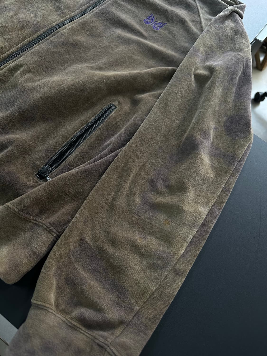 니들스 버터플라이 타이다이 벨루어 트랙져지자켓  상품이미지6