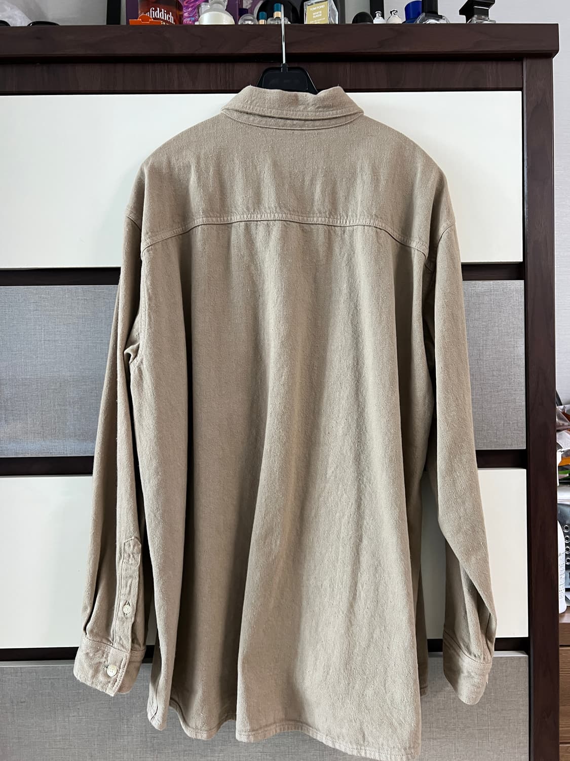 오라리 22aw 보타니컬 셀비지 데님셔츠 네츄럴 브라운 상품이미지2