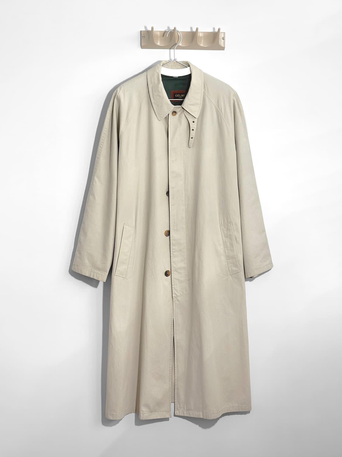 80~90s 빈티지 셀린느 코튼 발마칸 코트 상품이미지3