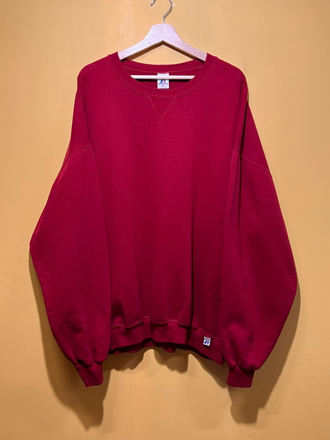 [XXL] 러셀 애슬레틱 빈티지 무지 크루넥 맨투맨 레드 상품이미지1