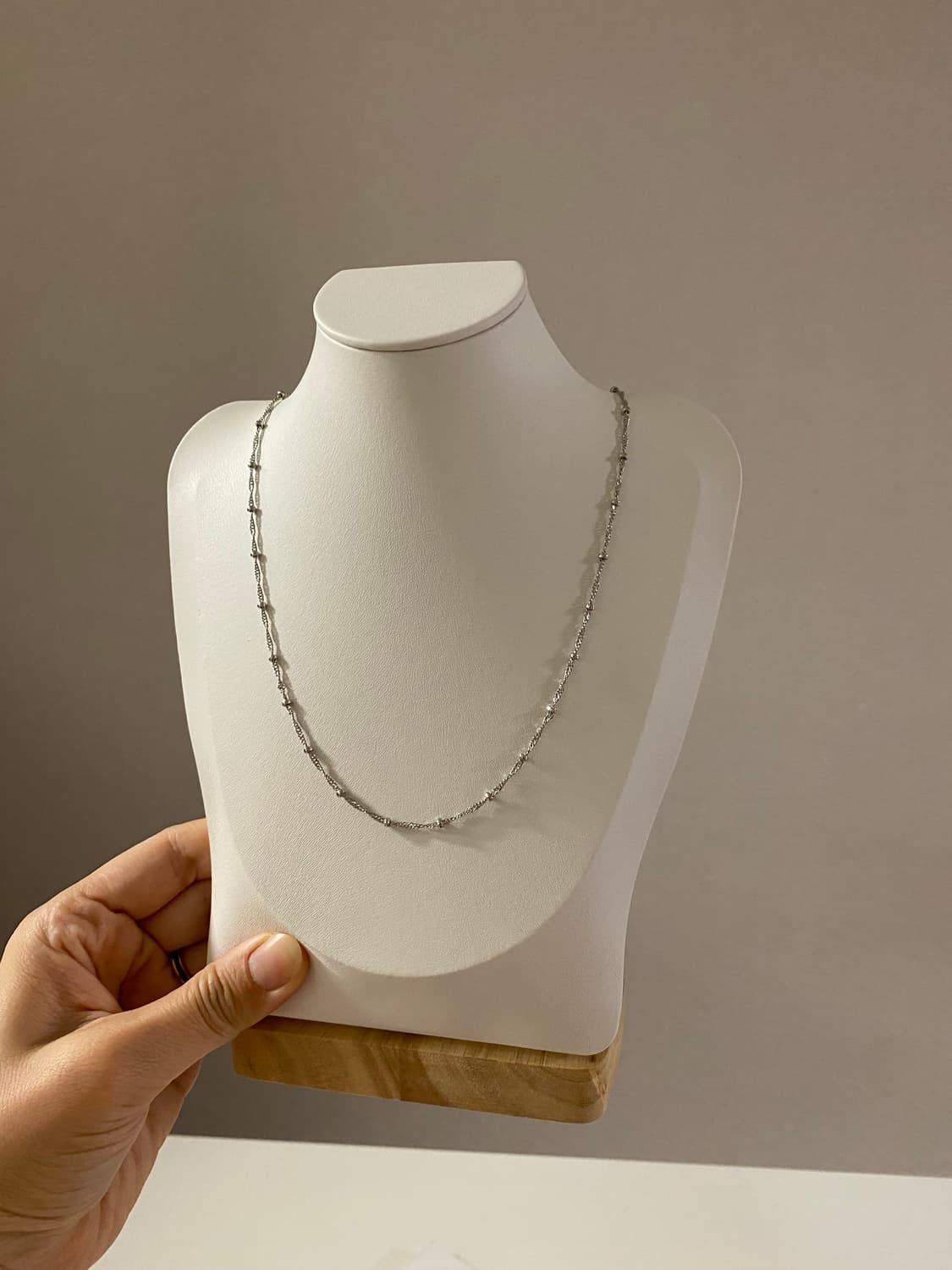 레이어드 실버톤 체인 목걸이 상품이미지5