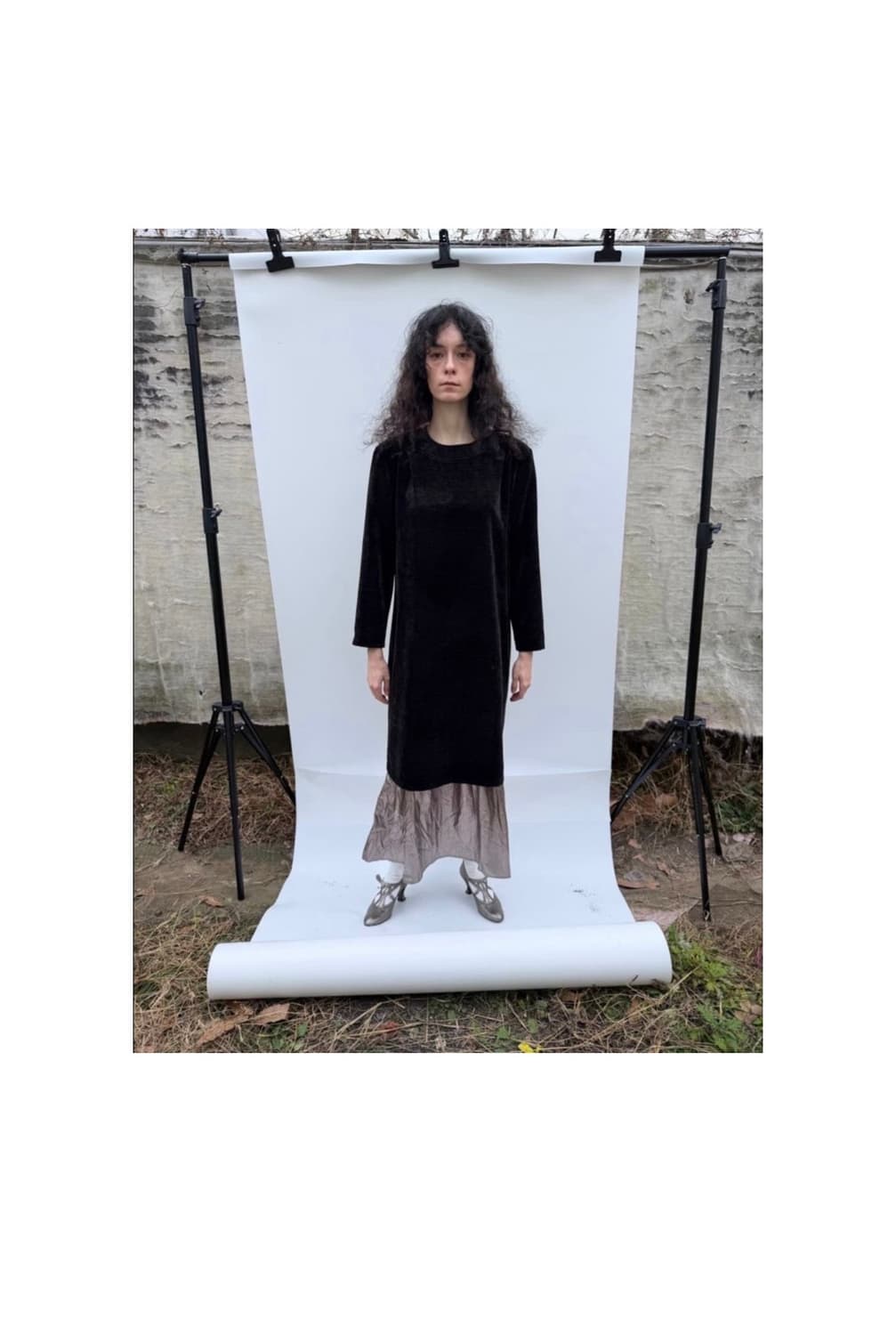 에옹쓰 25FW 벨벳 드레스 상품이미지1