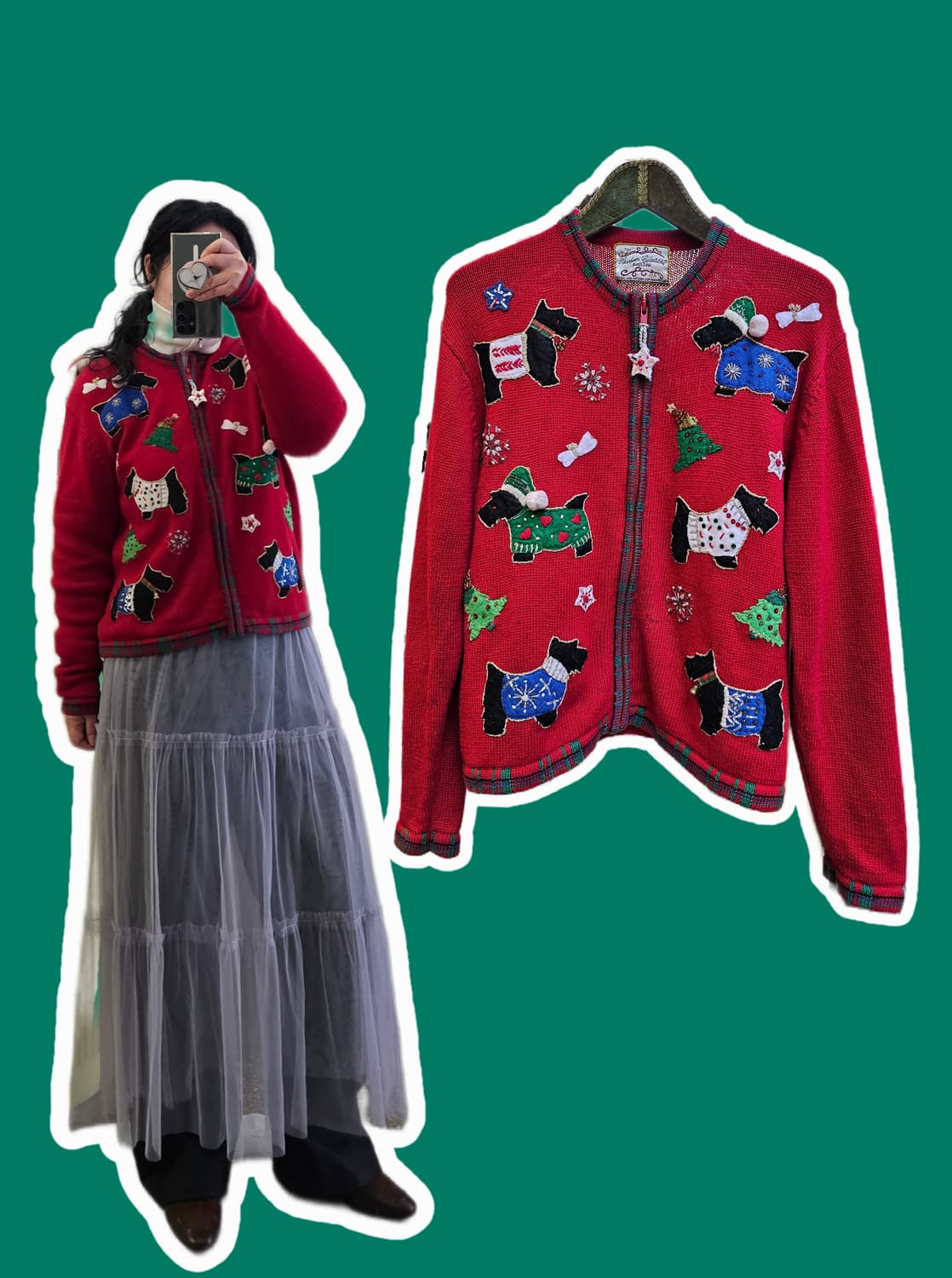 Heirloom collectibles 크리스마스 에디션 집업 가디건 상품이미지1