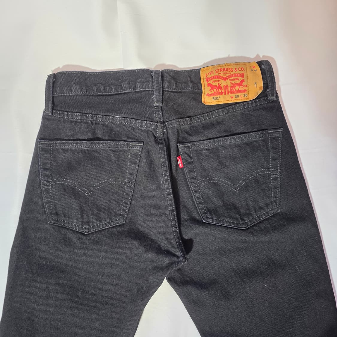 [W30L30]리바이스 501 블랙 데님 팬츠 상품이미지7
