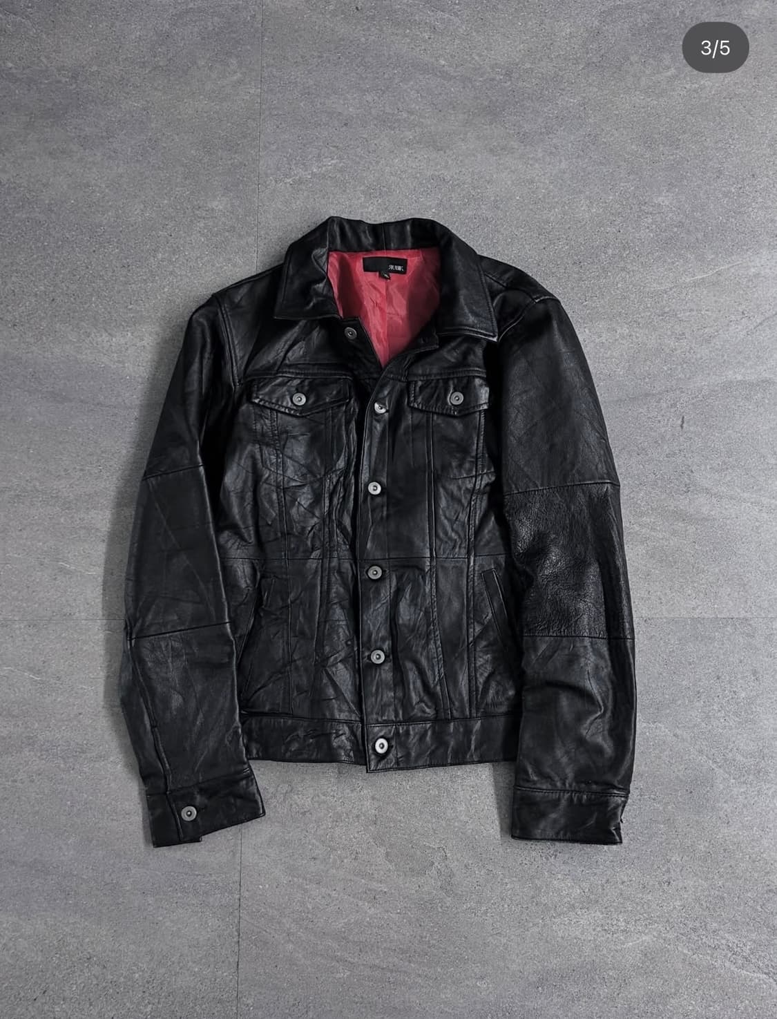 Japanese 00’s Rubik leather shirt jacket 상품이미지1