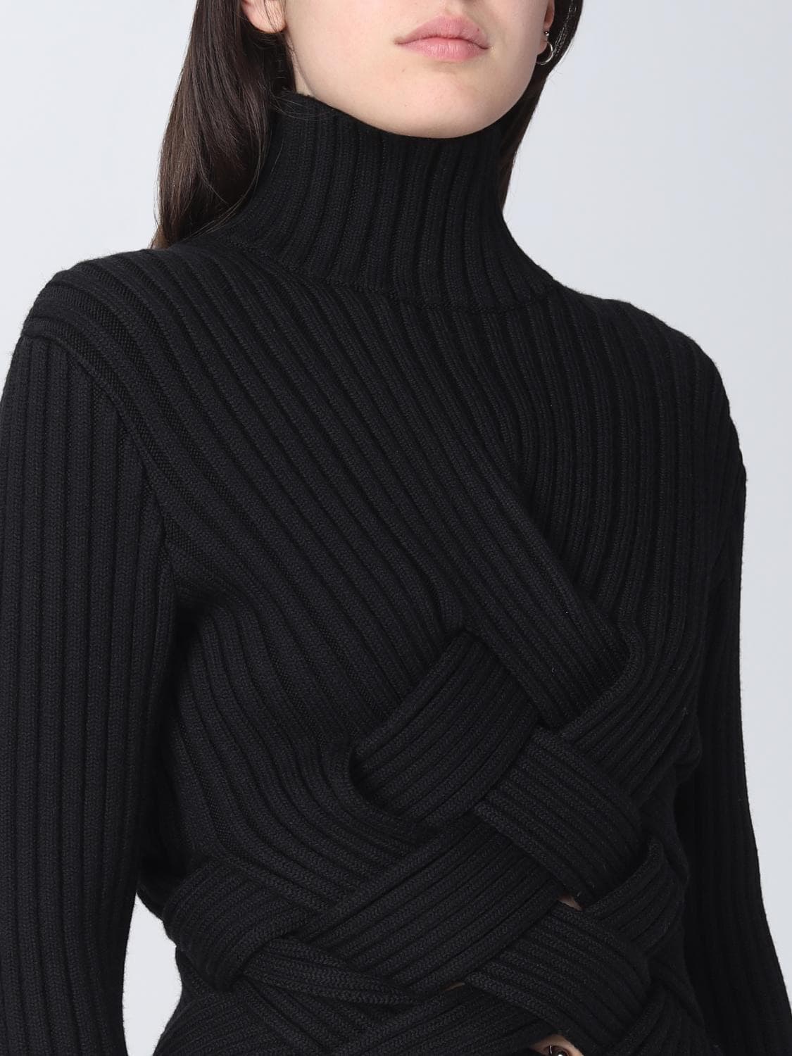 (정품/새상품) 보테가베네타 여성 블랙 울 인트레치아토 니트  상품이미지9