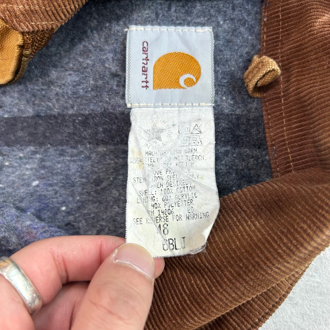 90s USA 칼하트 디트로이트 6BLJ 48 상품이미지6