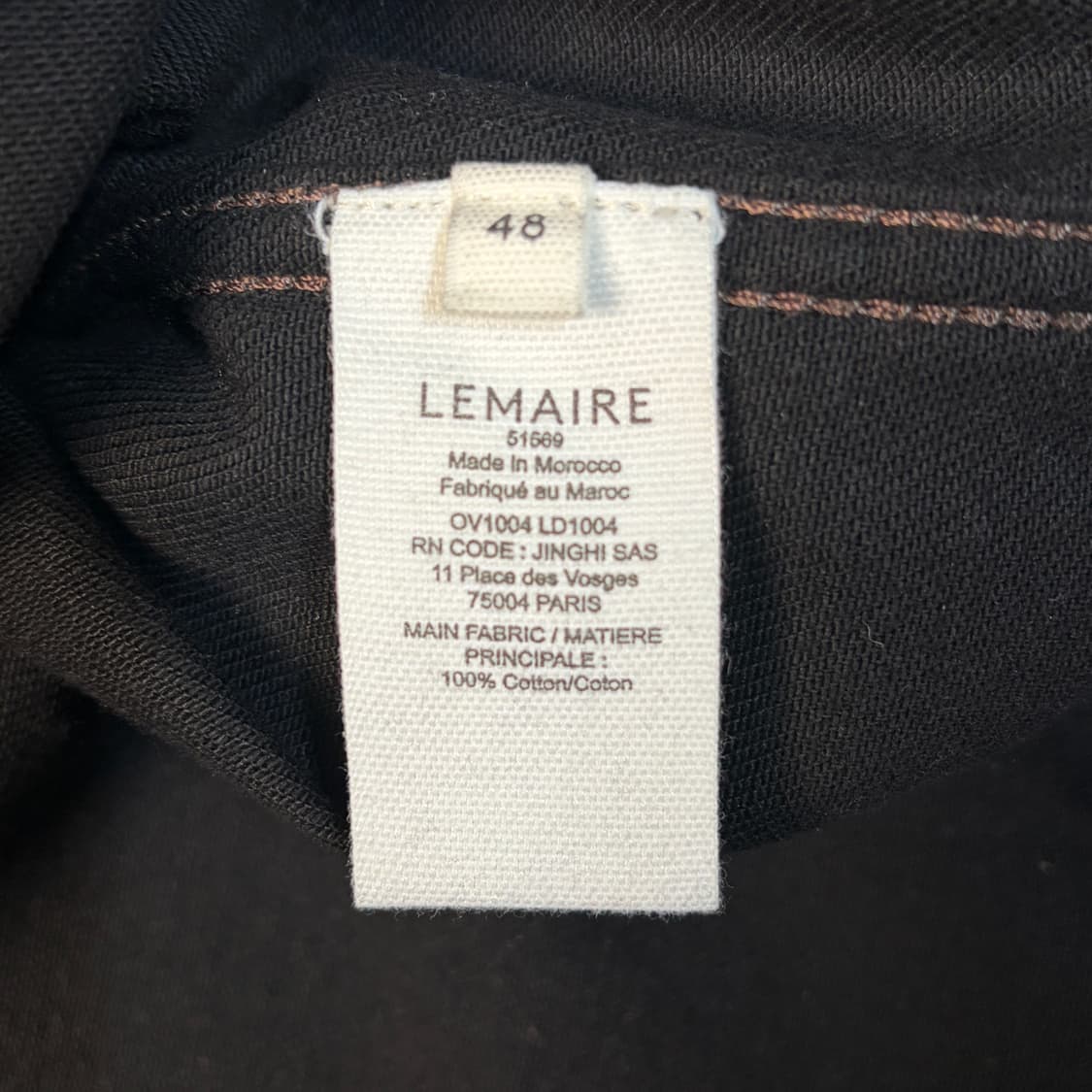 24FW 르메르 트위스티드 슬리브 박시 셔츠 블랙 48 상품이미지5