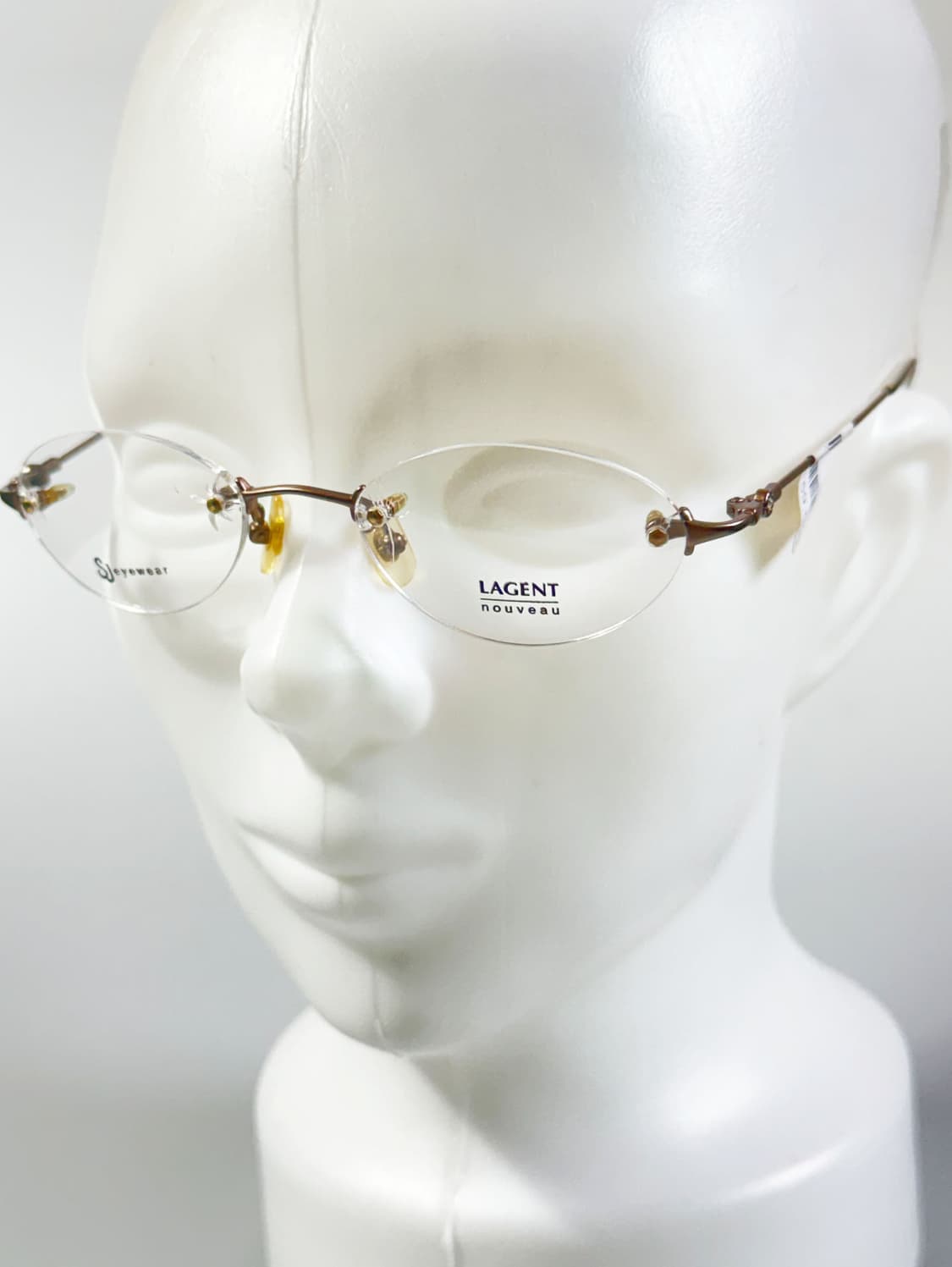 SJ LAGENT 서전 무테 티타늄 오벌 빈티지 안경 상품이미지8
