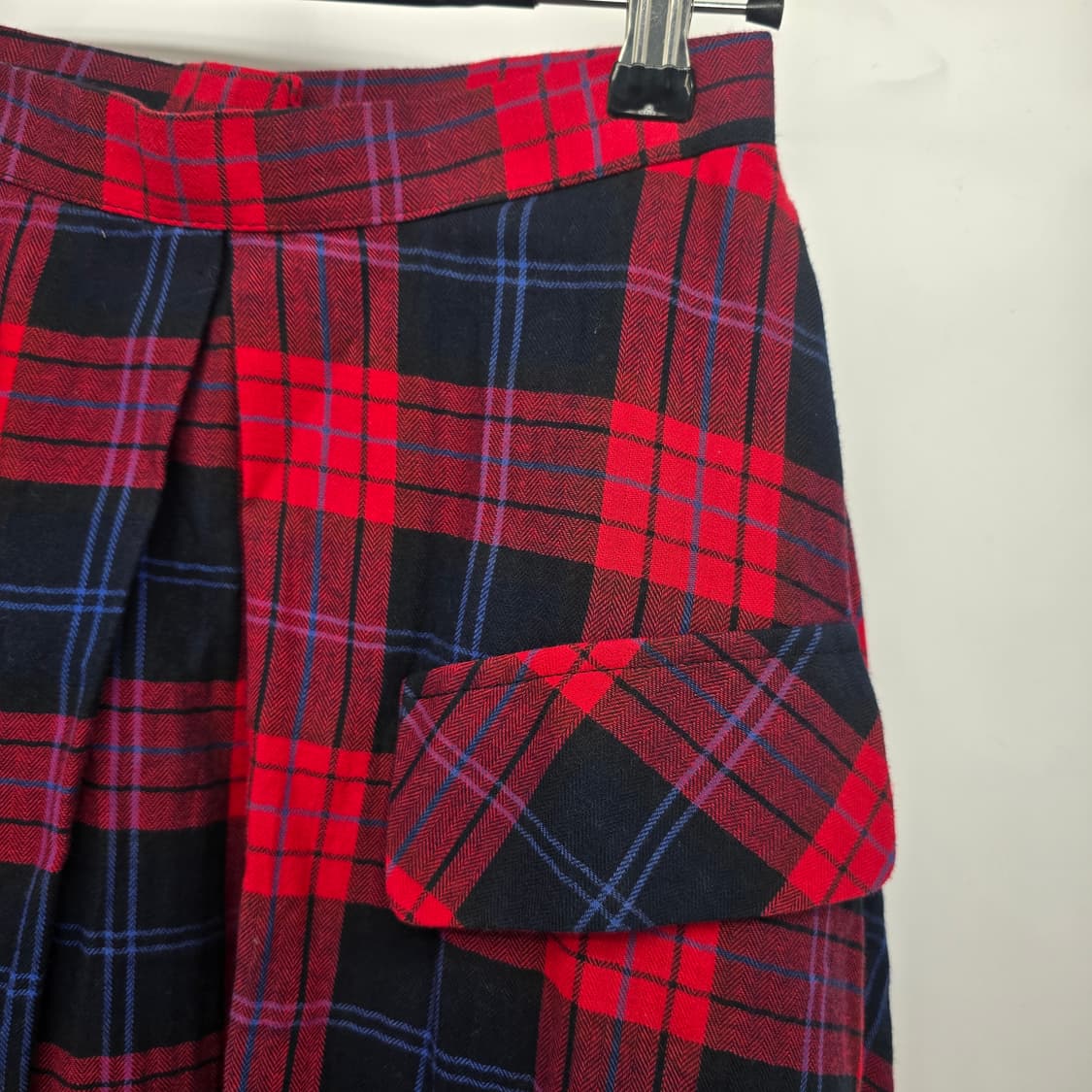 레드 체크 플레어 롱 스커트 44 상품이미지7