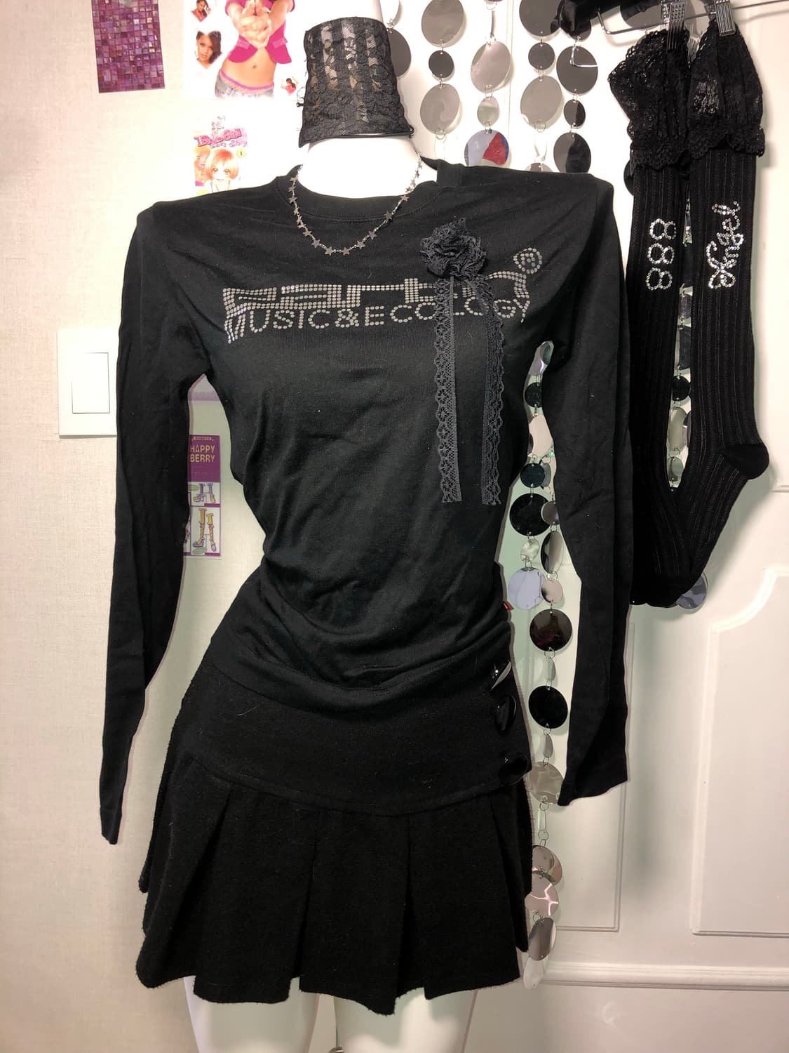 metal lettering black top 상품이미지1