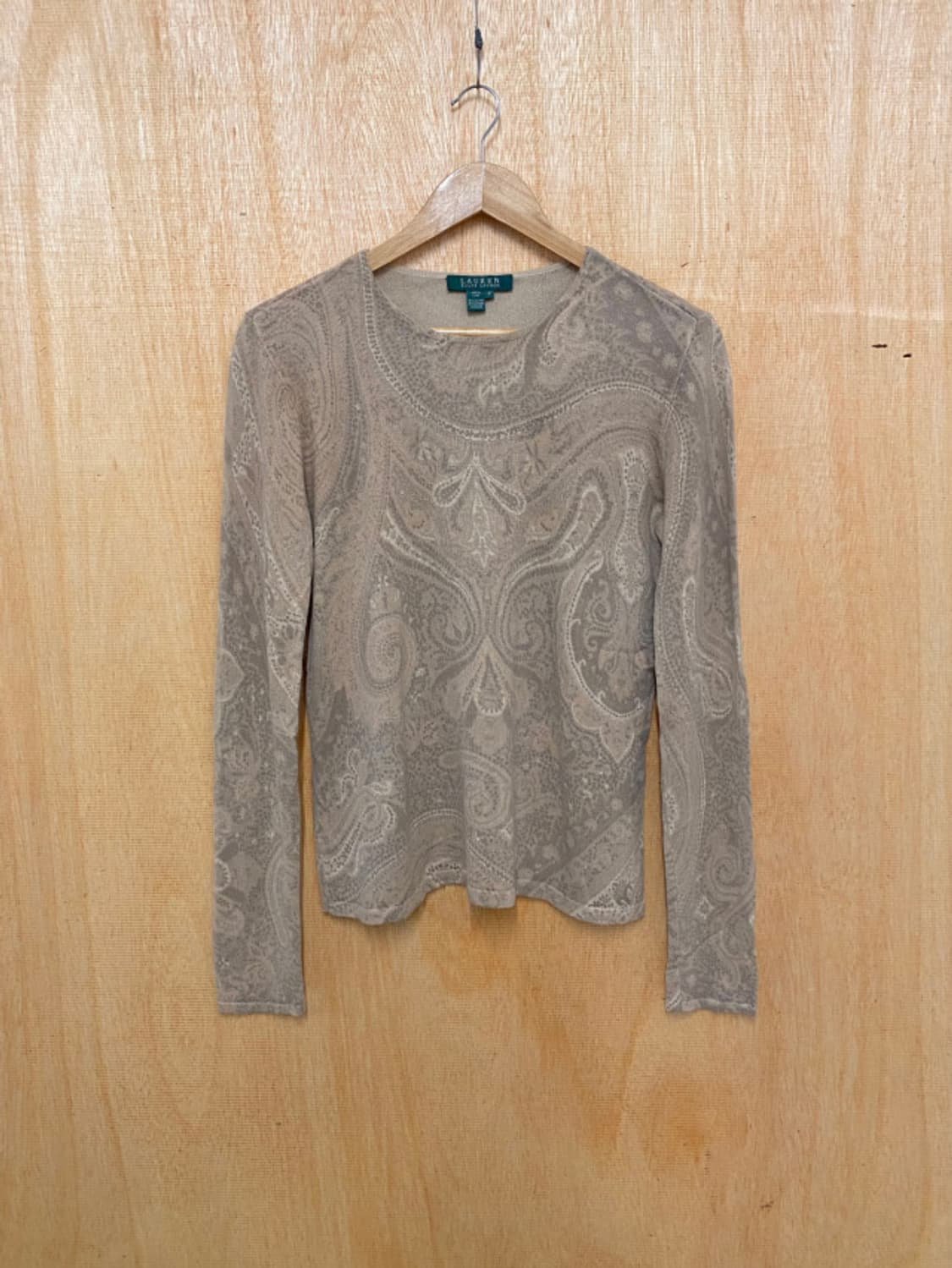 캐시미어 실크 혼방 페이즐리 니트 티셔츠 상품이미지4