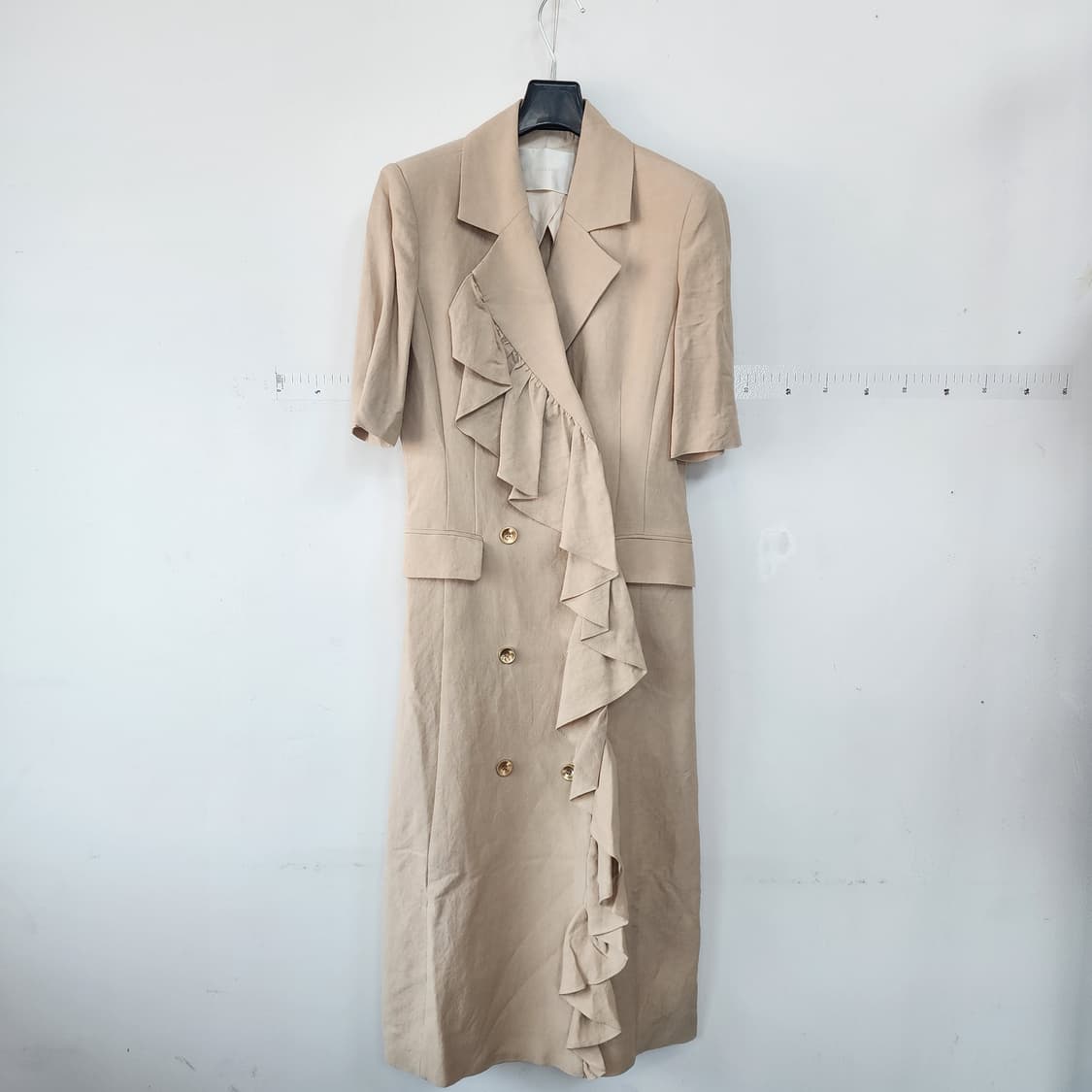 JULL LOG 반팔 롱 원피스 베이지 상품이미지1