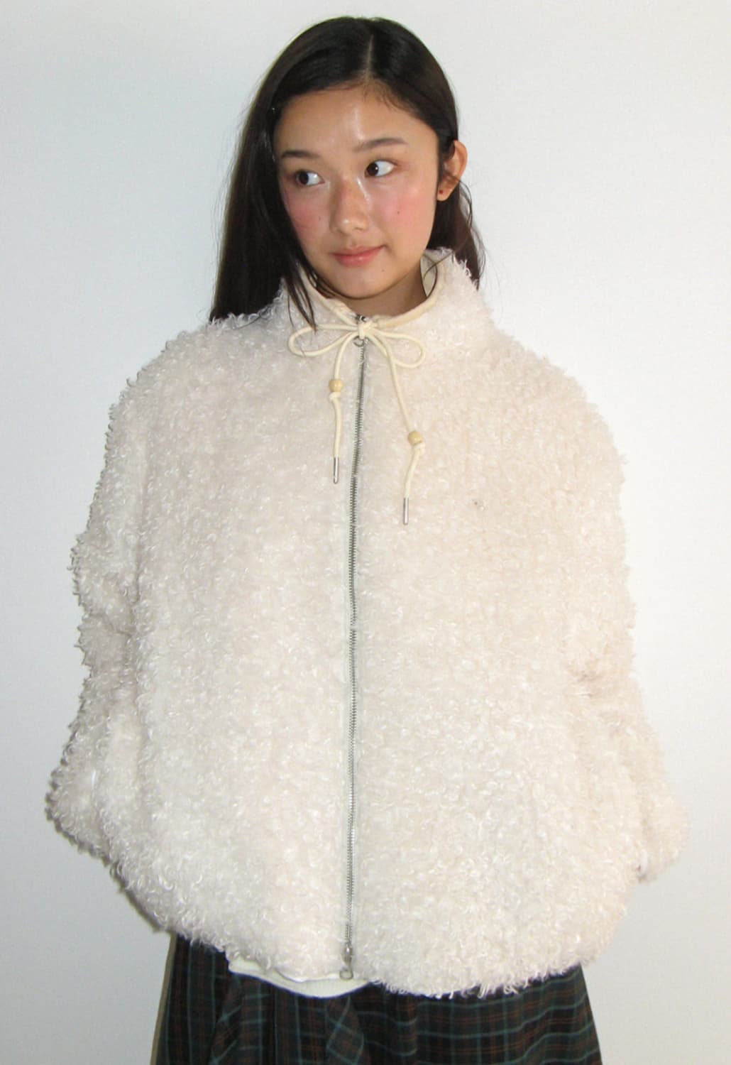 PUFFY FLEECE ZIP UP JUMPER IVORY 상품이미지1