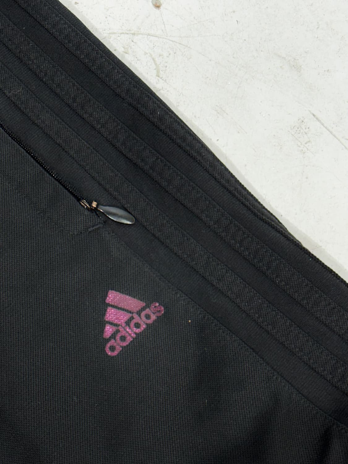 아디다스 와이드 블랙 버건디 스몰 로고 팬츠  상품이미지6