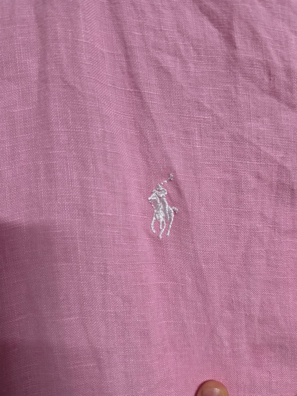 폴로 랄프로렌 핑크 린넨 셔츠 M 상품이미지3