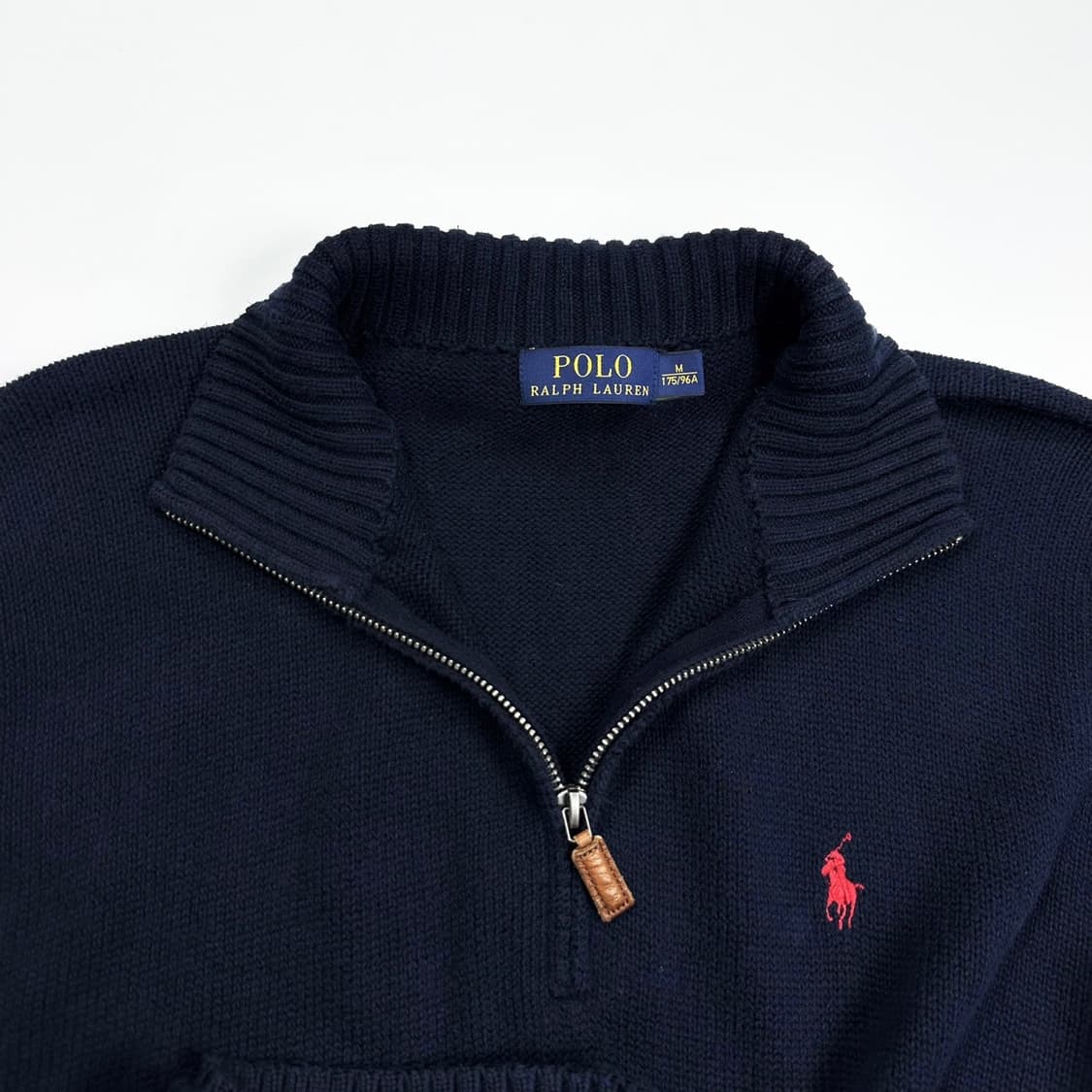 폴로 랄프로렌 포니 클래식 네이비 반집업 니트 (L) 상품이미지4