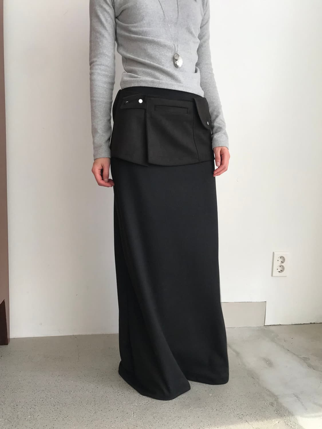 미엔느 mienne 후리스 밴딩 스커트 상품이미지7